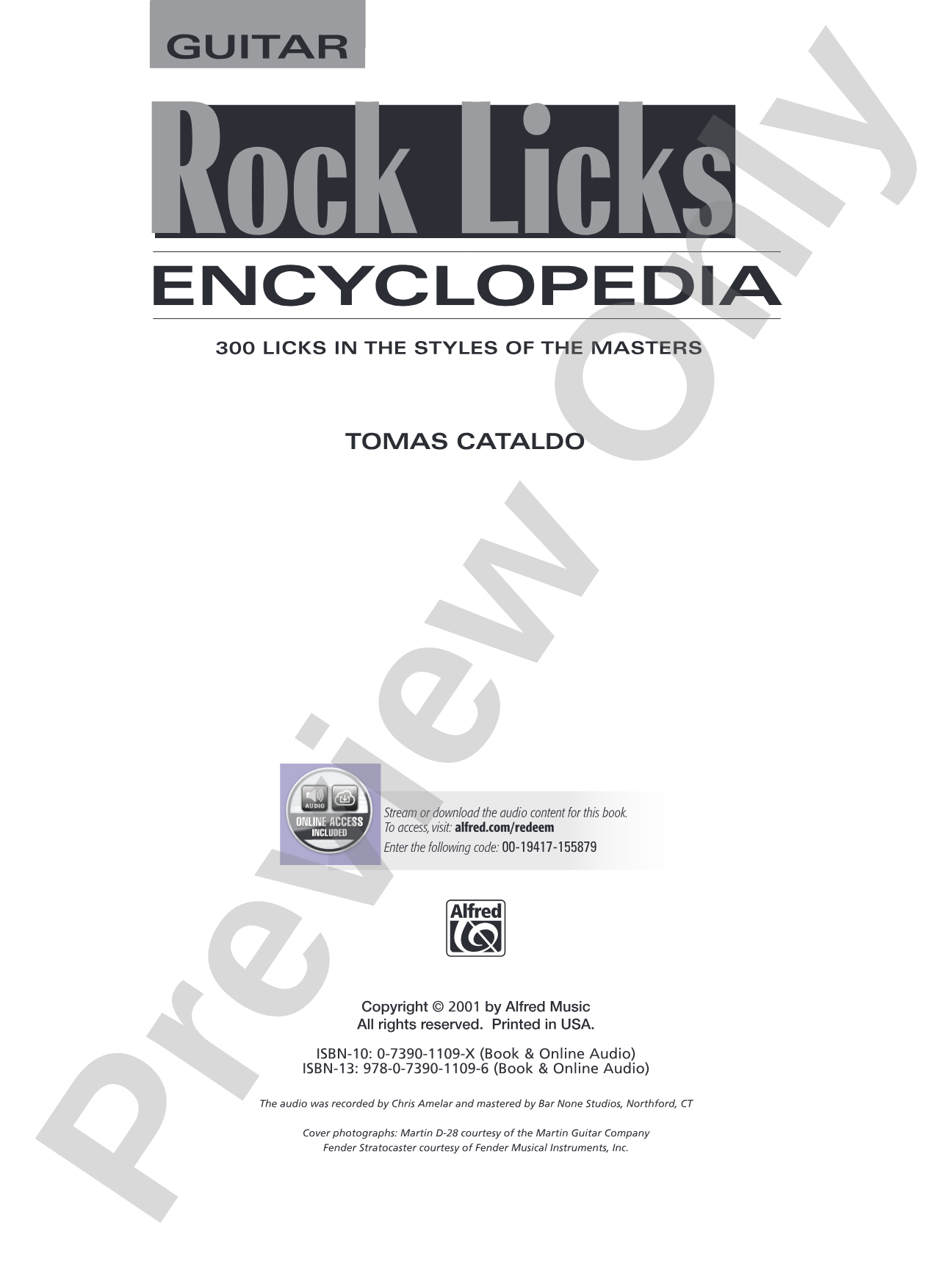 Rock Licks Encyclopedia: 300 Licks in the Styles of the Masters