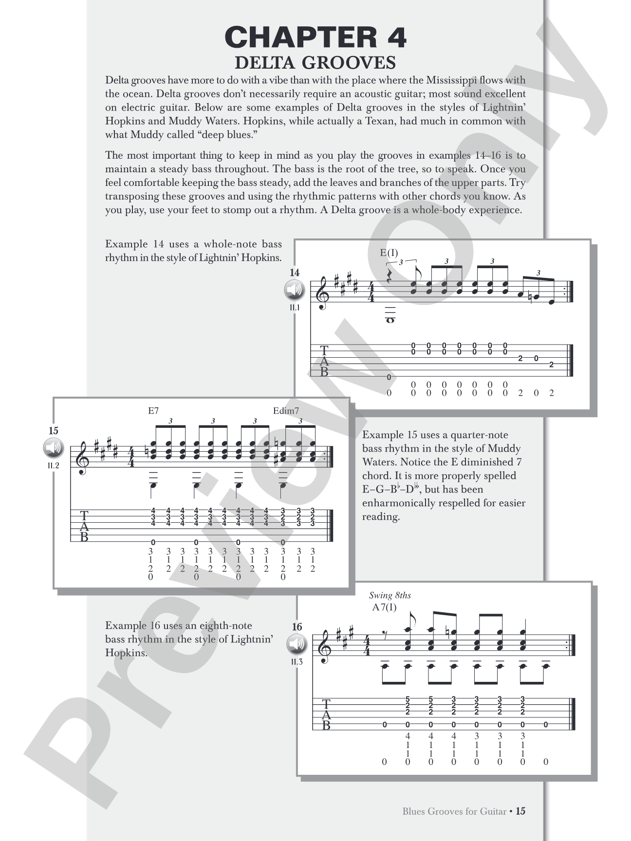 Blues Grooves for Guitar: The Essence of Blues Rhythm Guitar
