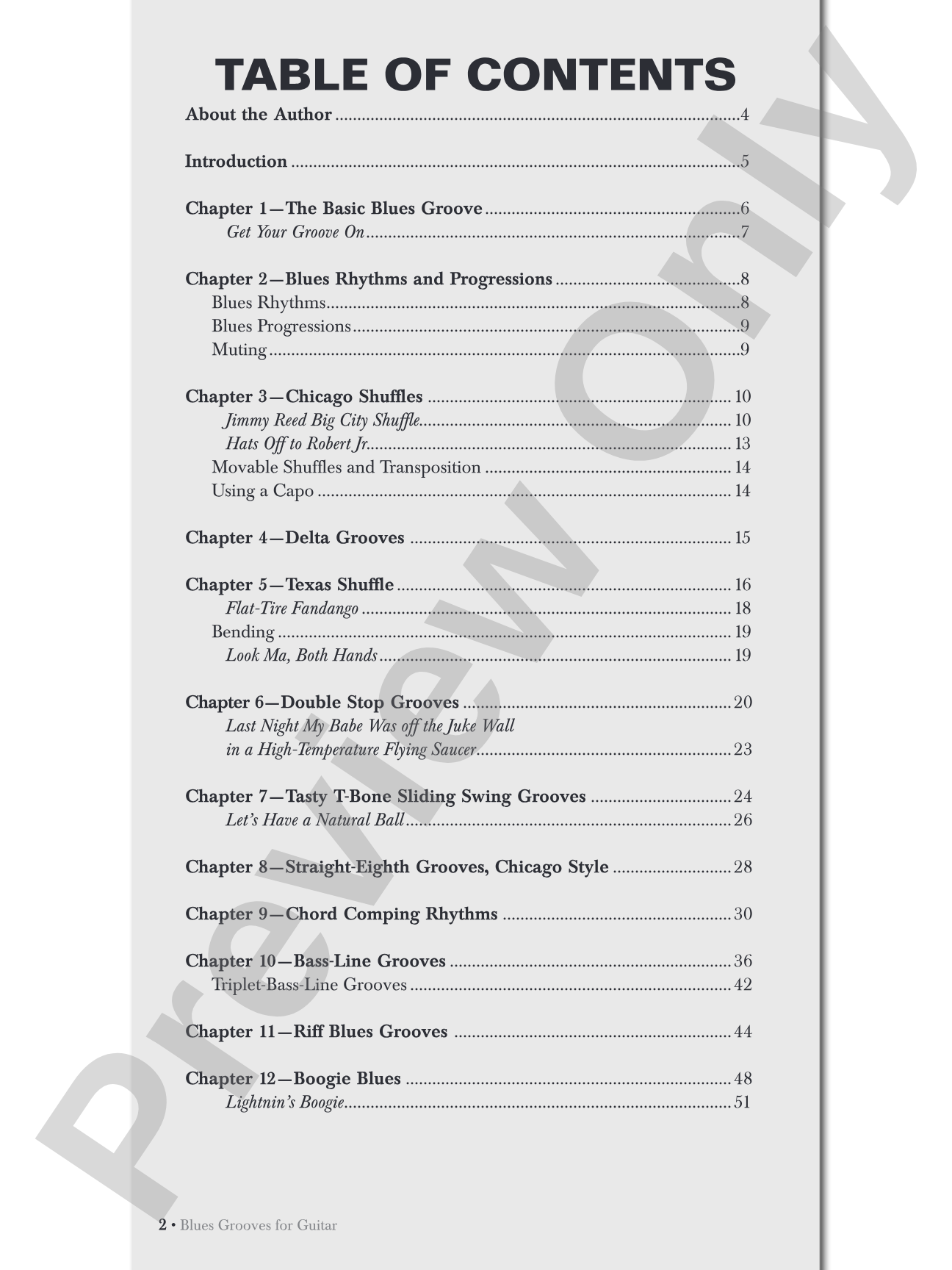 Blues Grooves for Guitar: The Essence of Blues Rhythm Guitar