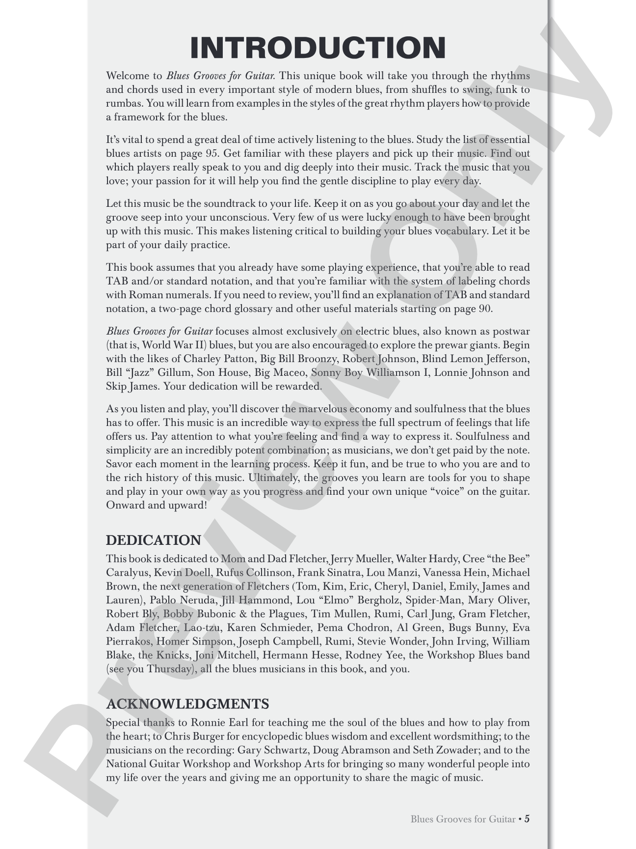 Blues Grooves for Guitar: The Essence of Blues Rhythm Guitar