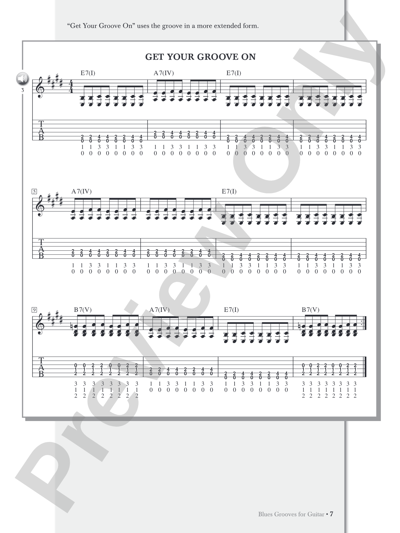 Blues Grooves for Guitar: The Essence of Blues Rhythm Guitar