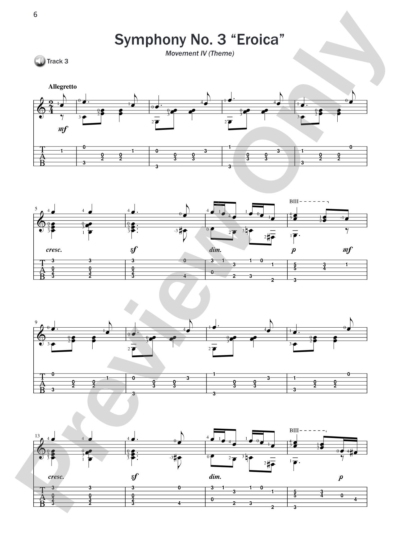 Basix® Guitar TAB Classics: Beethoven: Solo Guitar
