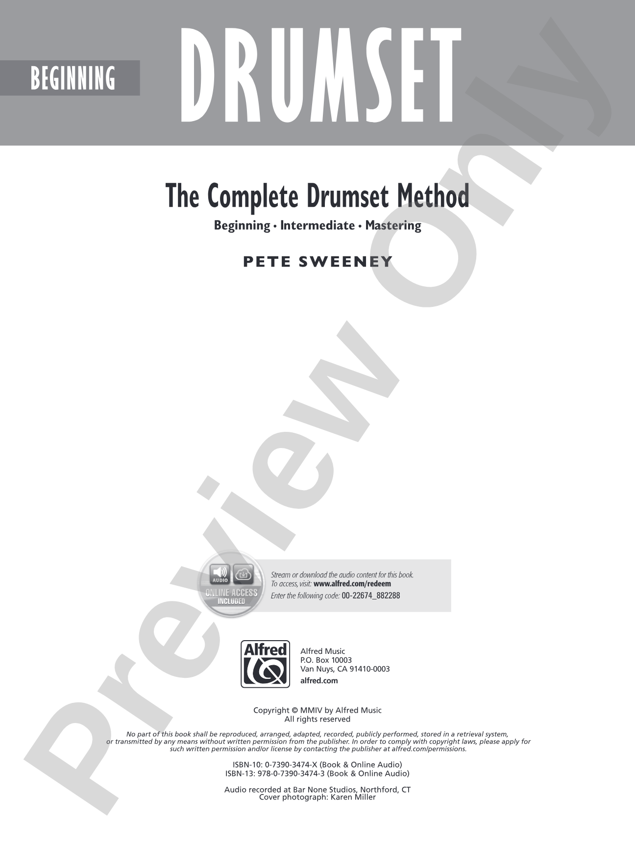 The Complete Drumset Method: Beginning Drumset
