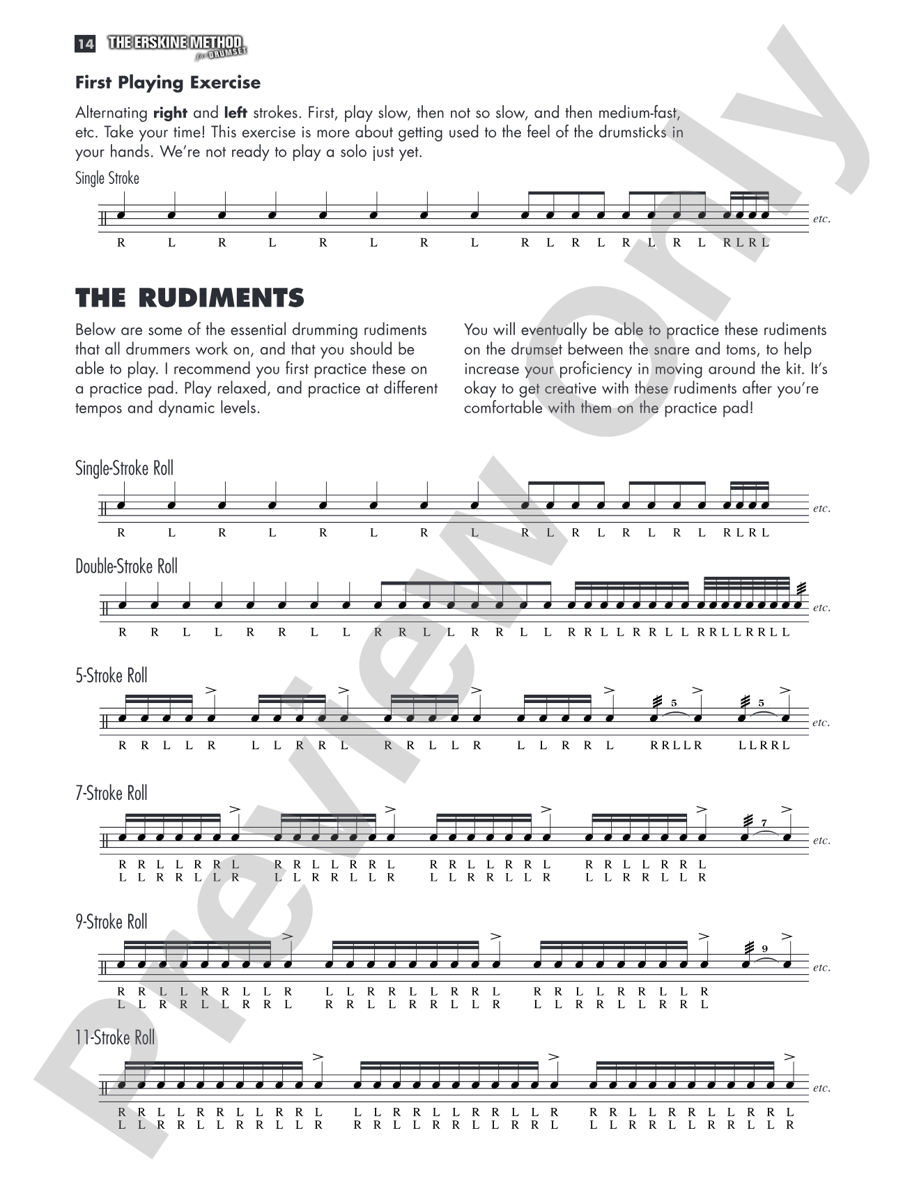 The Erskine Method for Drumset