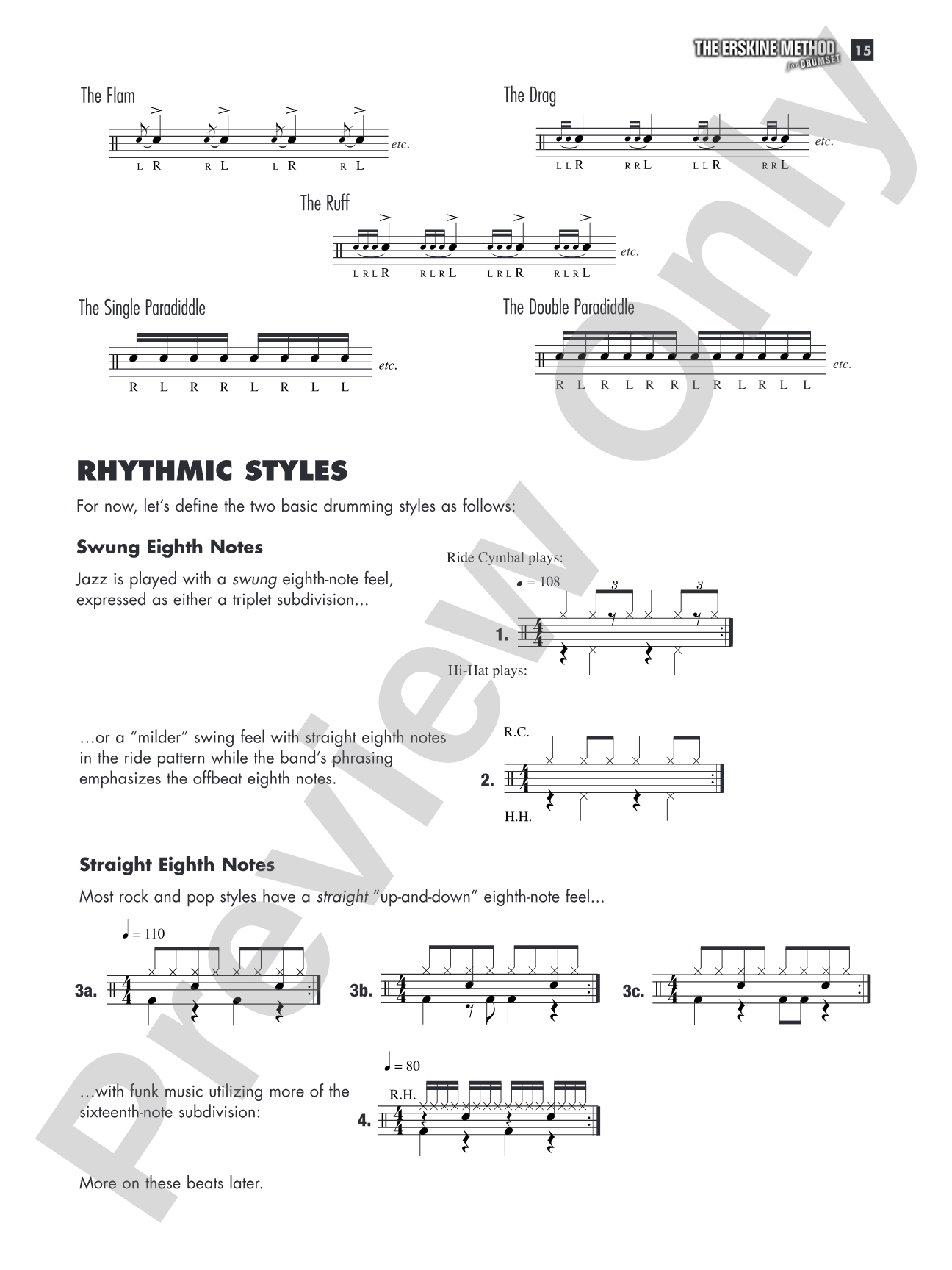 The Erskine Method for Drumset