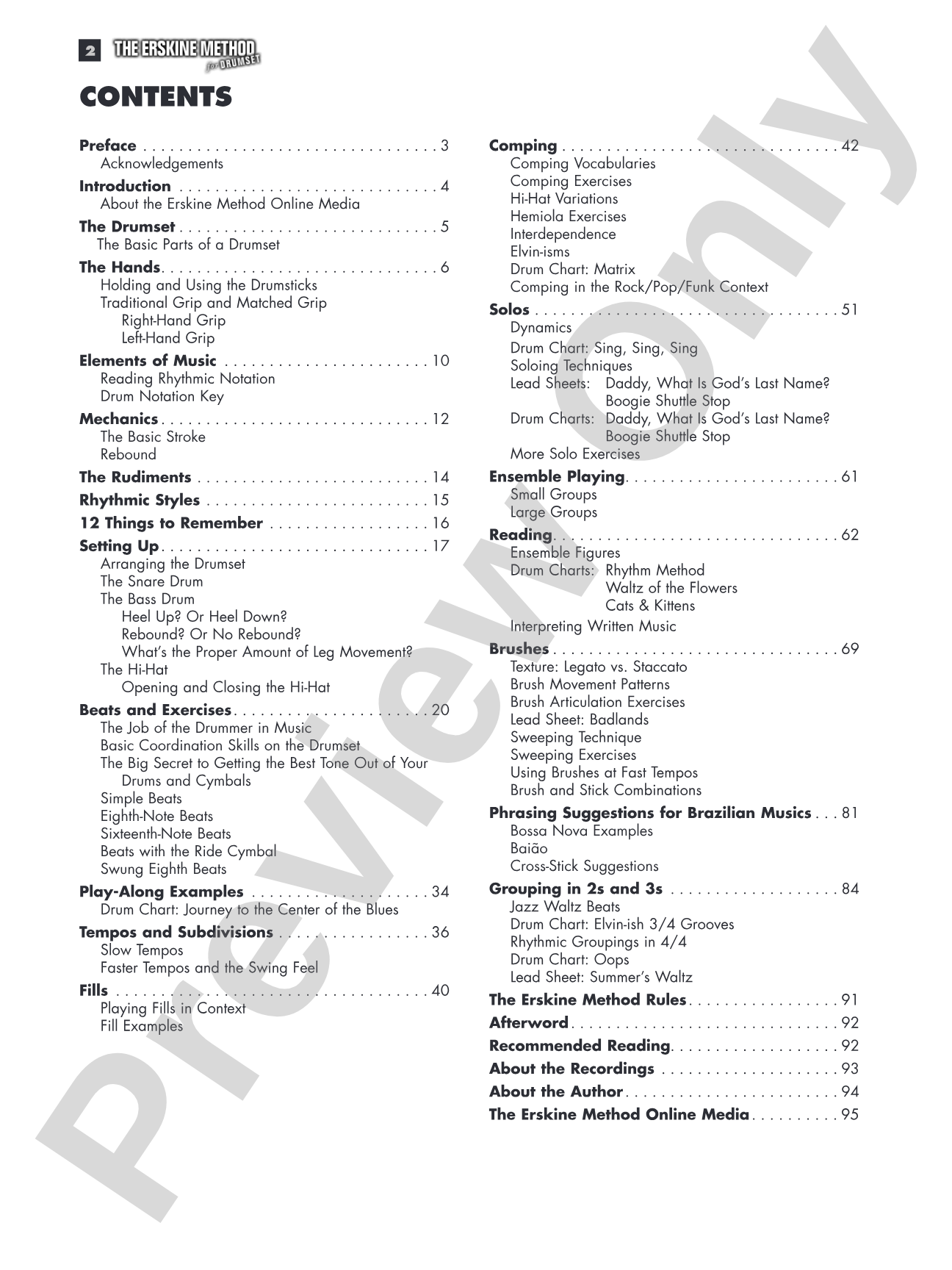 The Erskine Method for Drumset