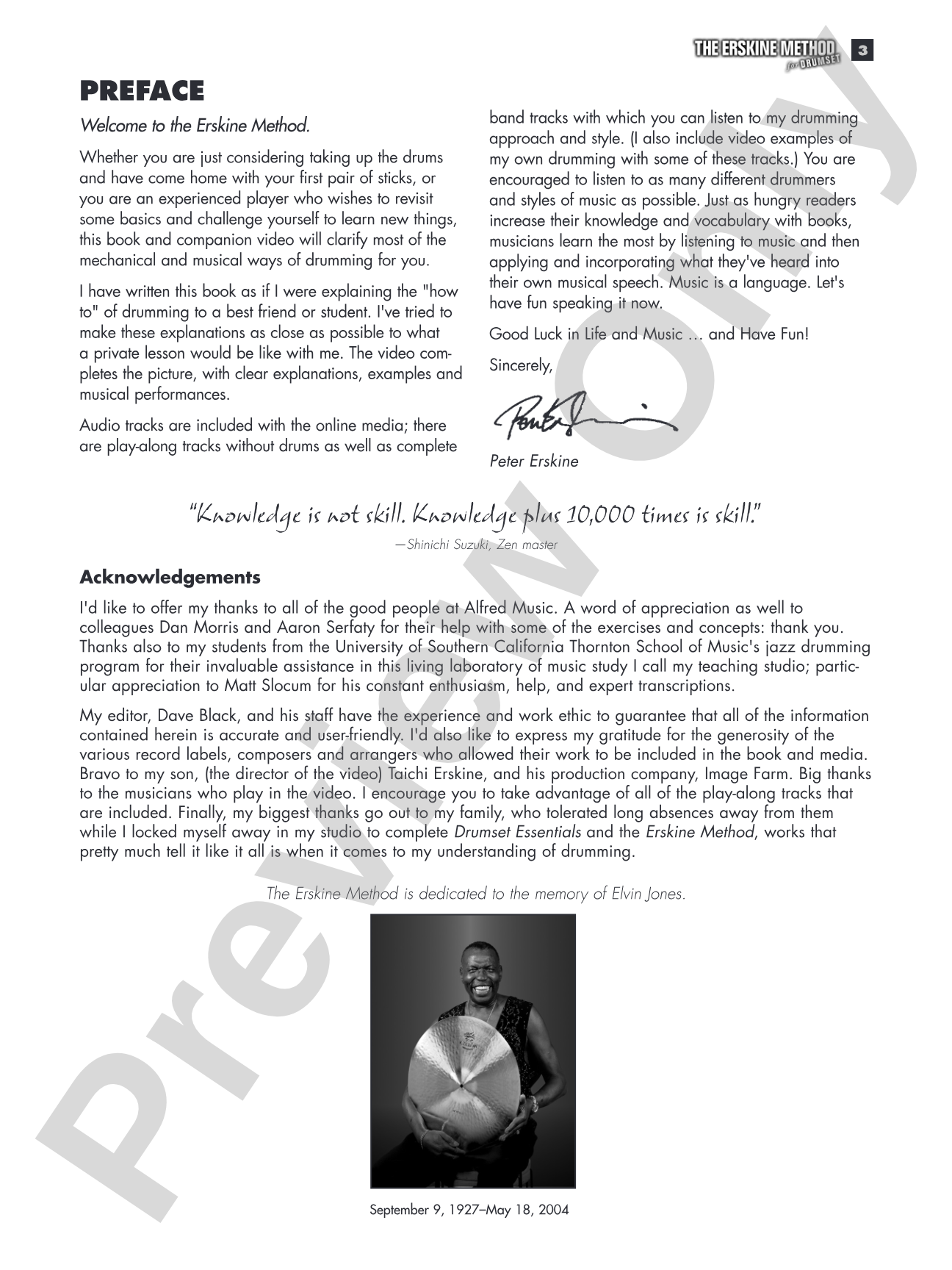 The Erskine Method for Drumset