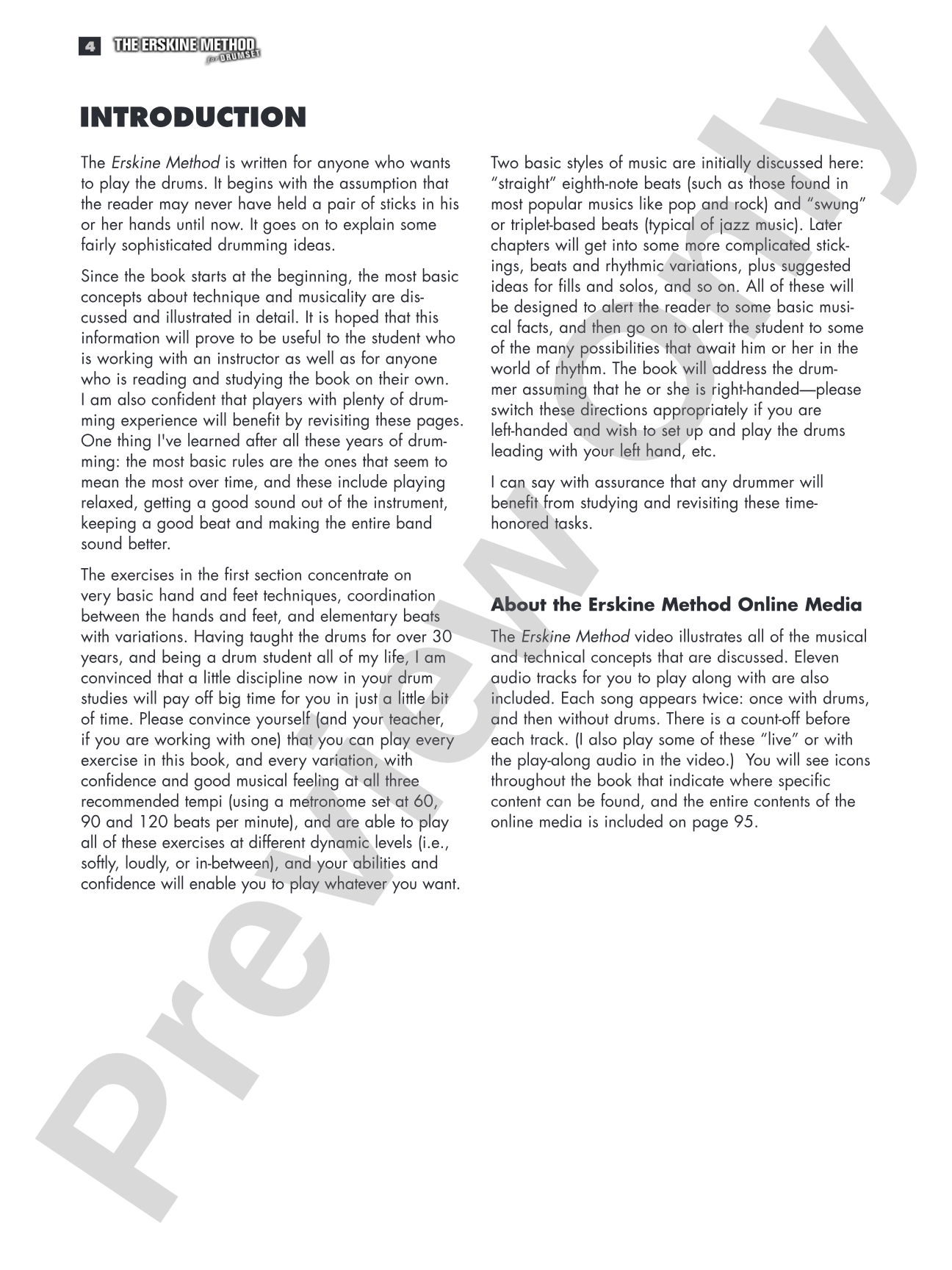 The Erskine Method for Drumset
