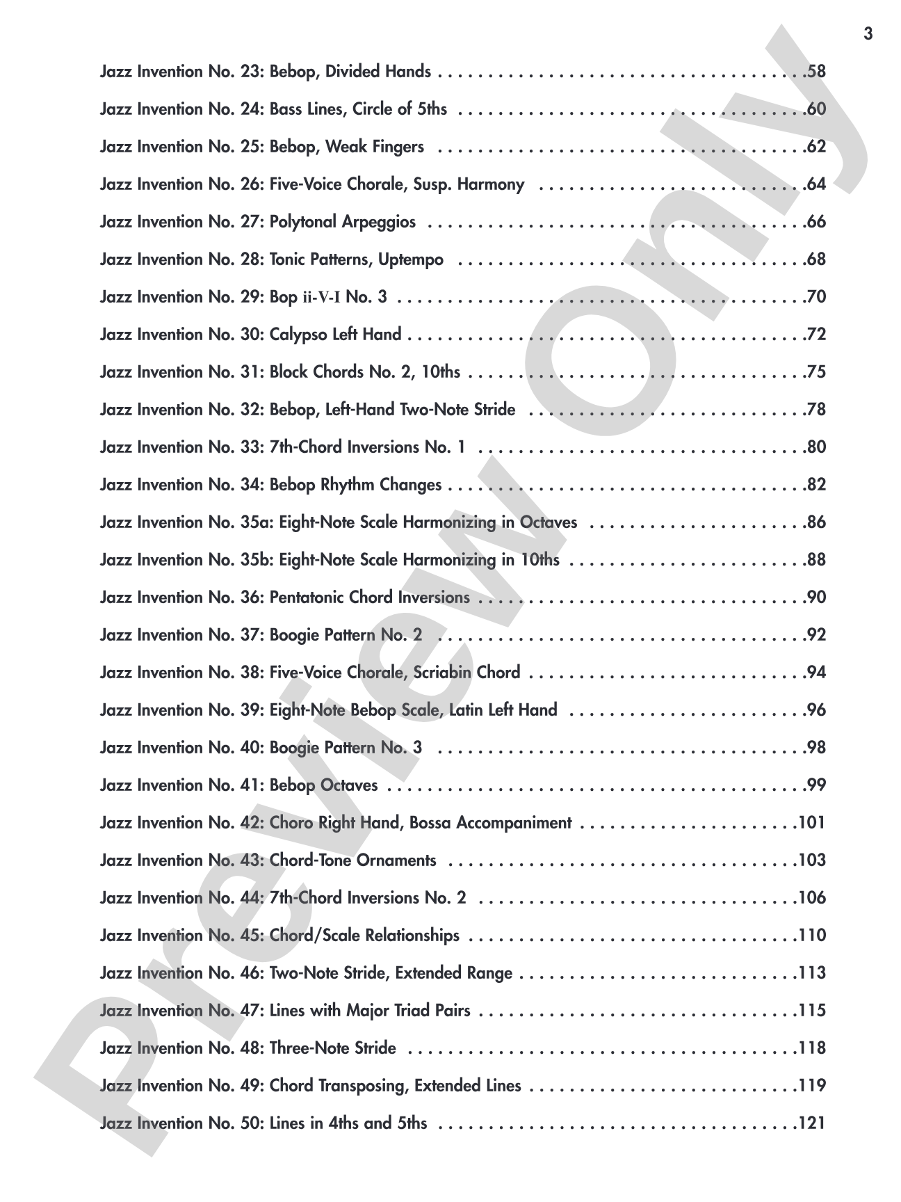 Jazz Inventions for Keyboard: 50 Etudes That Will Improve the Way You Play Jazz: Piano
