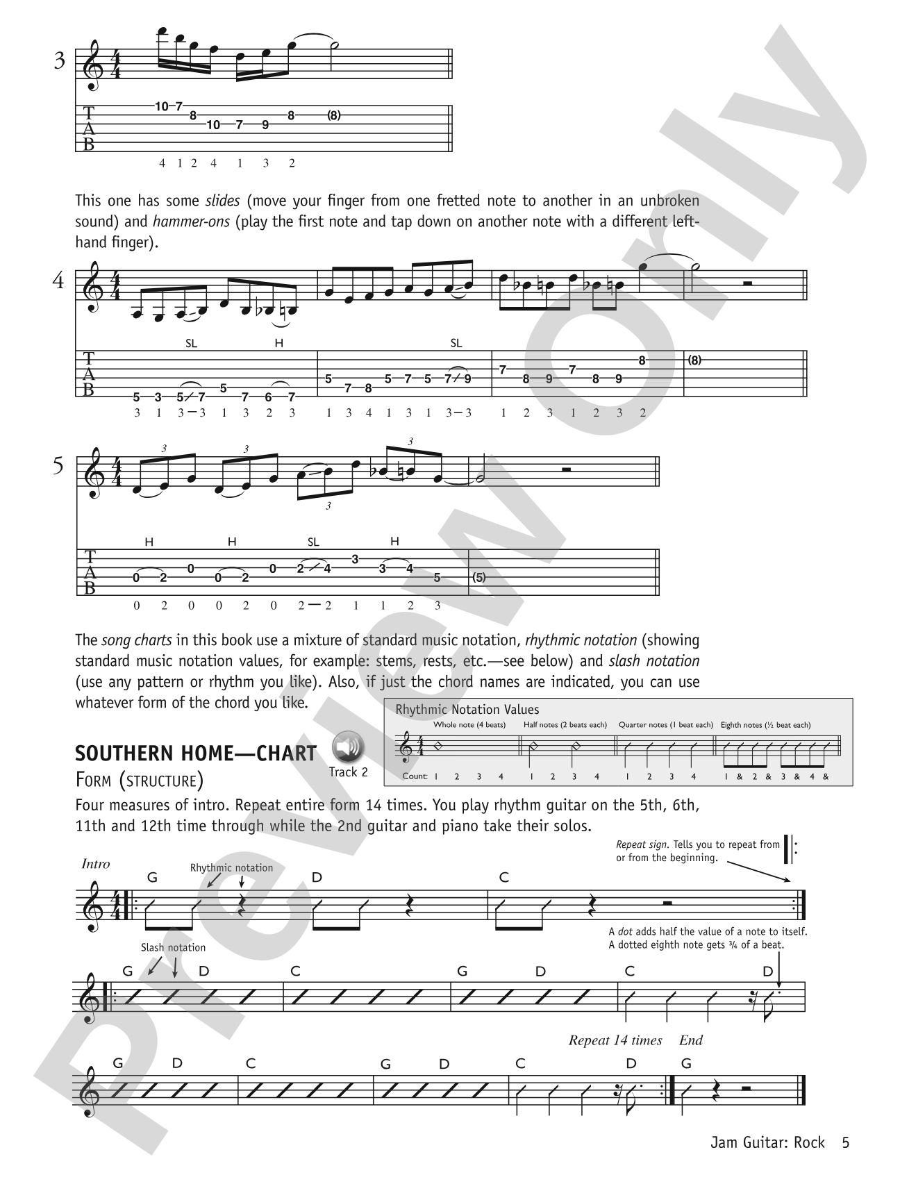 Jam Guitar: Rock: Play-Along Tracks for Improved Improvising -- You Never Have to Play Alone Again!
