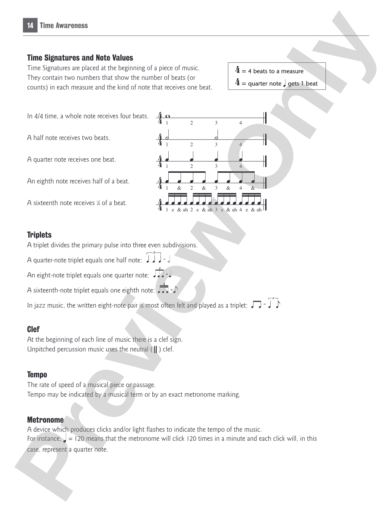 Time Awareness for All Musicians