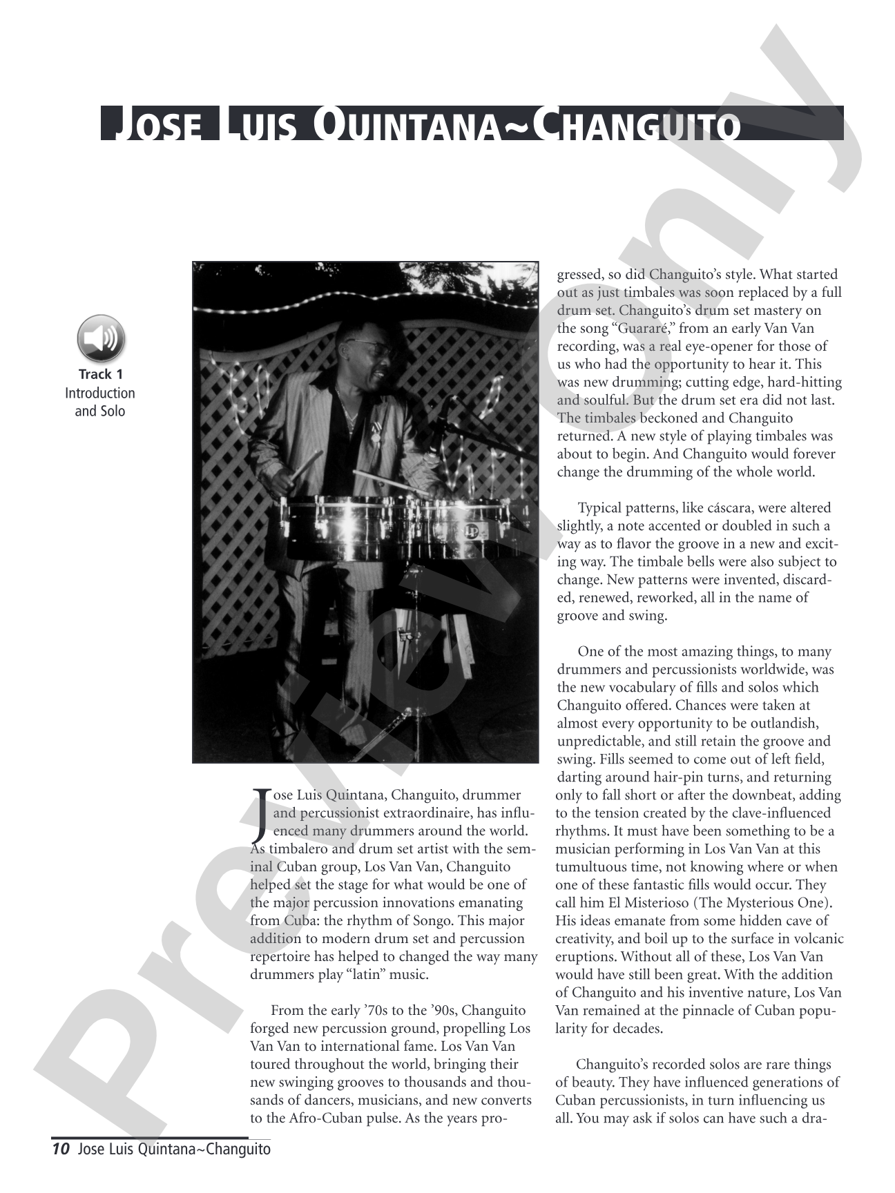Changuito: A Master's Approach to Timbales
