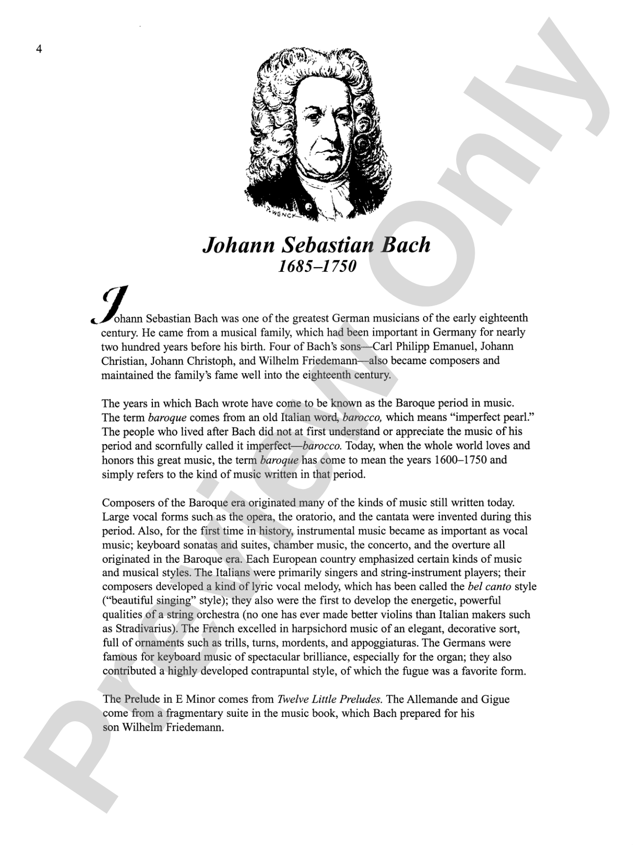 Piano Literature of the 17th, 18th, and 19th Centuries, Book 6: Piano