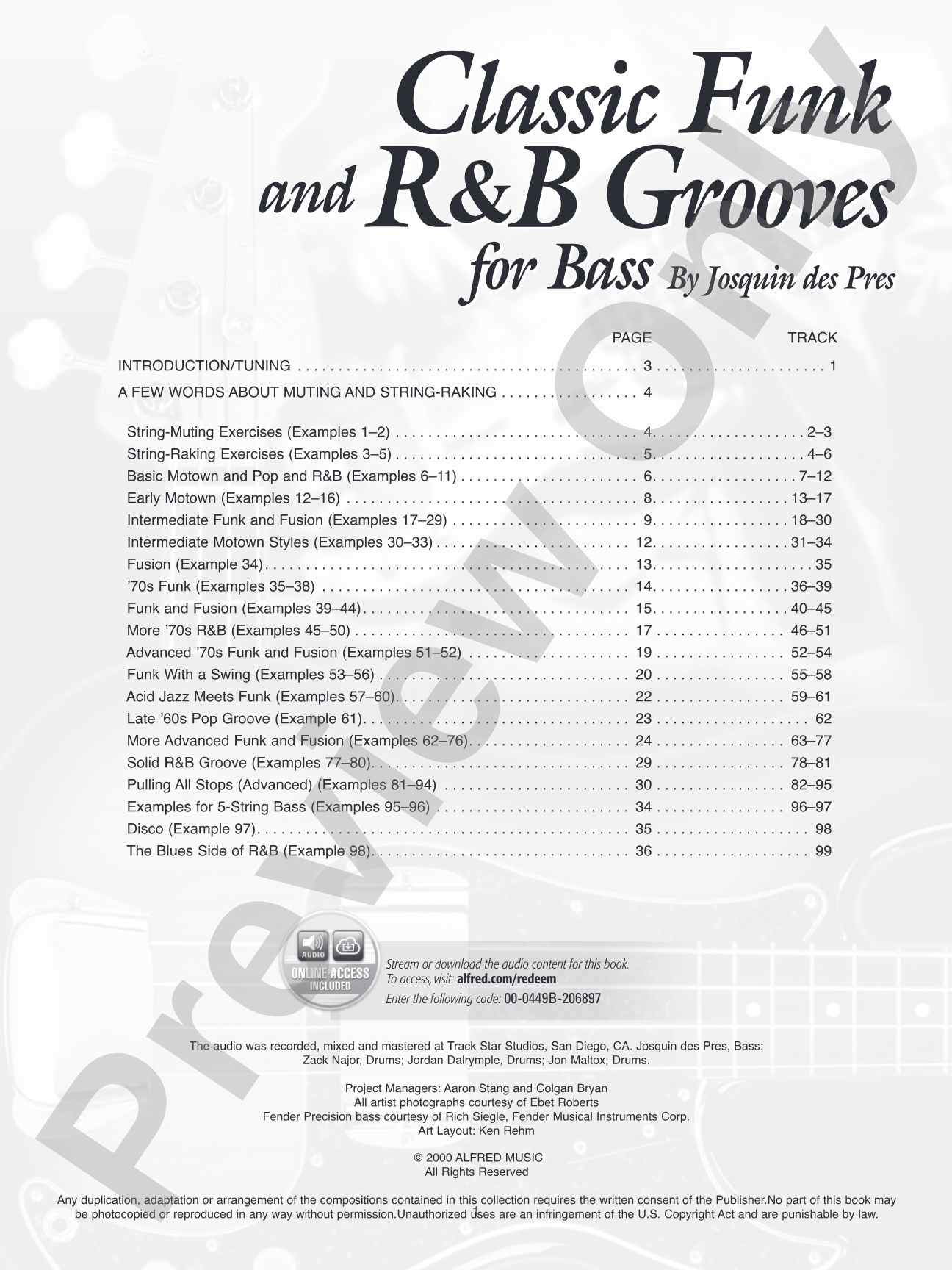 Classic Funk and R&B Grooves for Bass