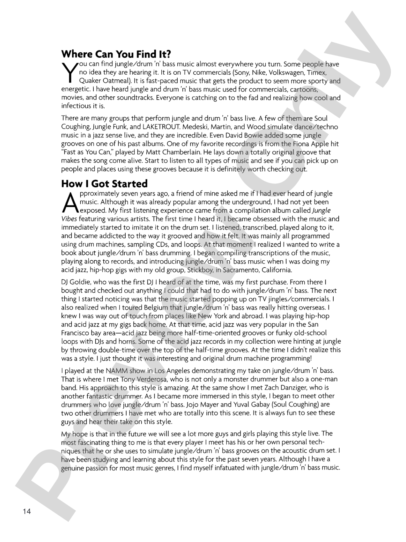 Jungle/Drum 'n' Bass for the Acoustic Drum Set: A Guide to Applying Today's Electronic Music to the Drum Set