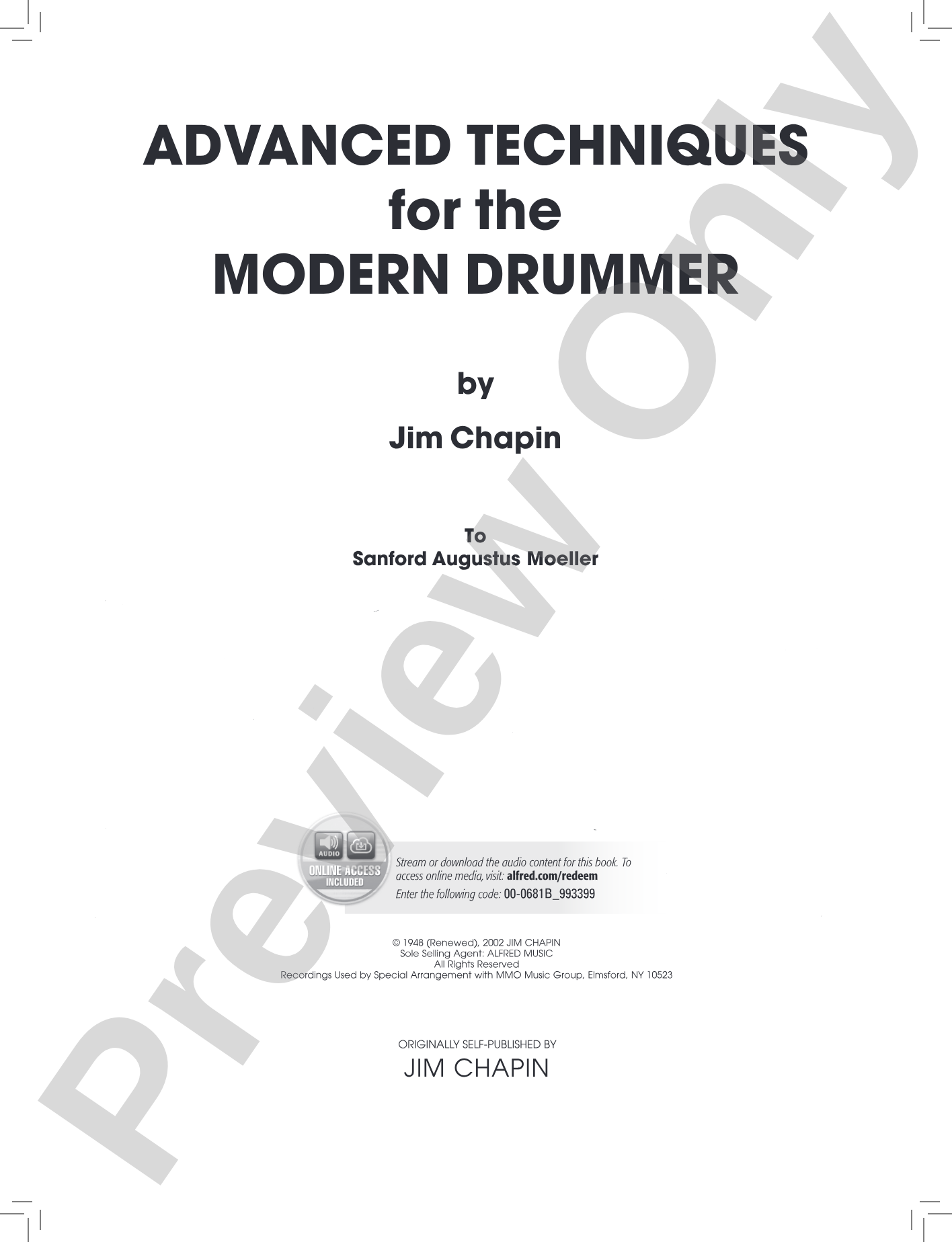 Advanced Techniques for the Modern Drummer: Coordinated Independence As Applied to Jazz and Be-Bop