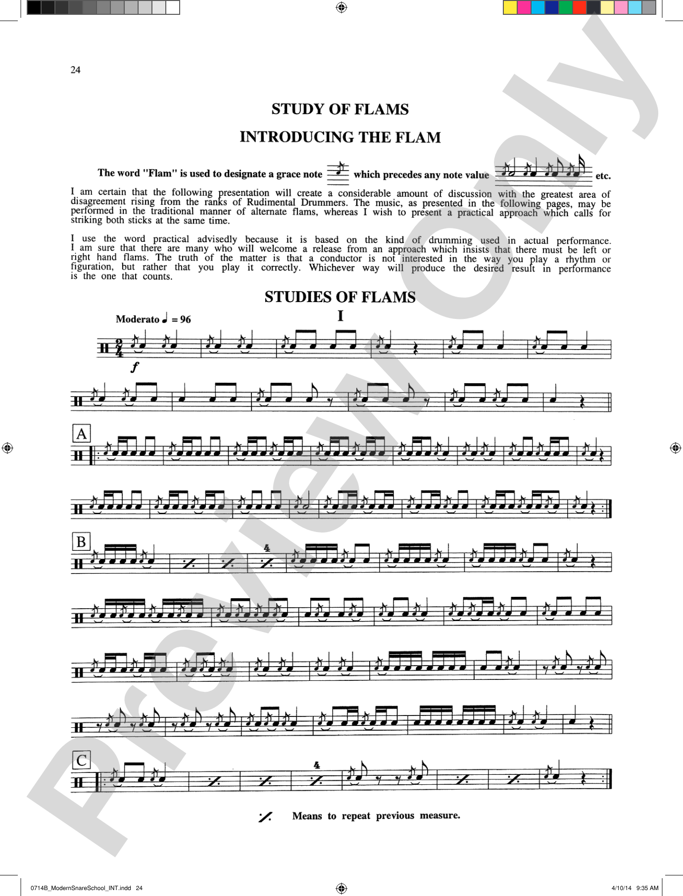 Modern School for Snare Drum: With a Guide Book for the Artist Percussionist---Covering All of the Instruments of the Percussion Family