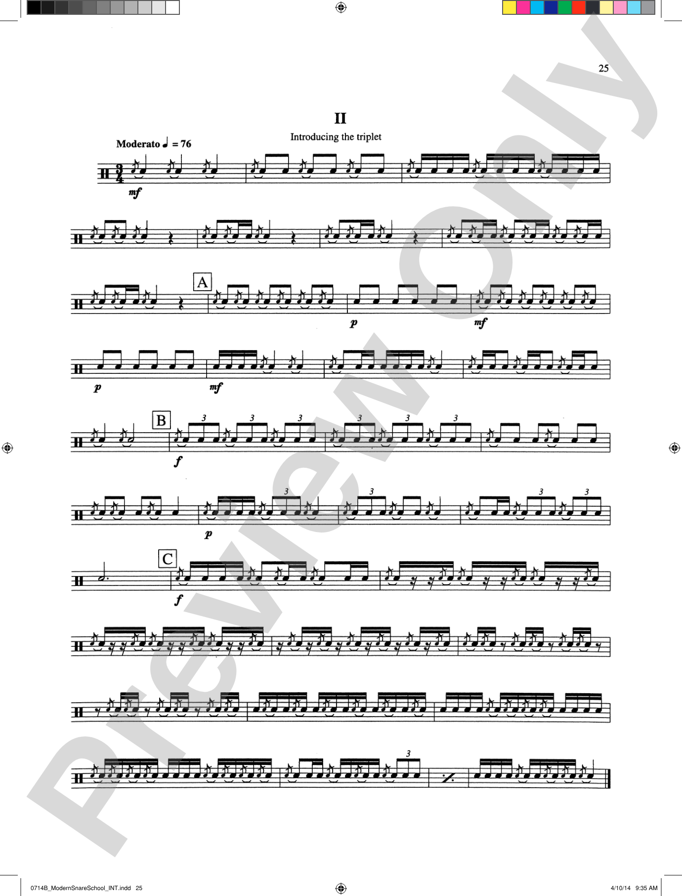 Modern School for Snare Drum: With a Guide Book for the Artist Percussionist---Covering All of the Instruments of the Percussion Family