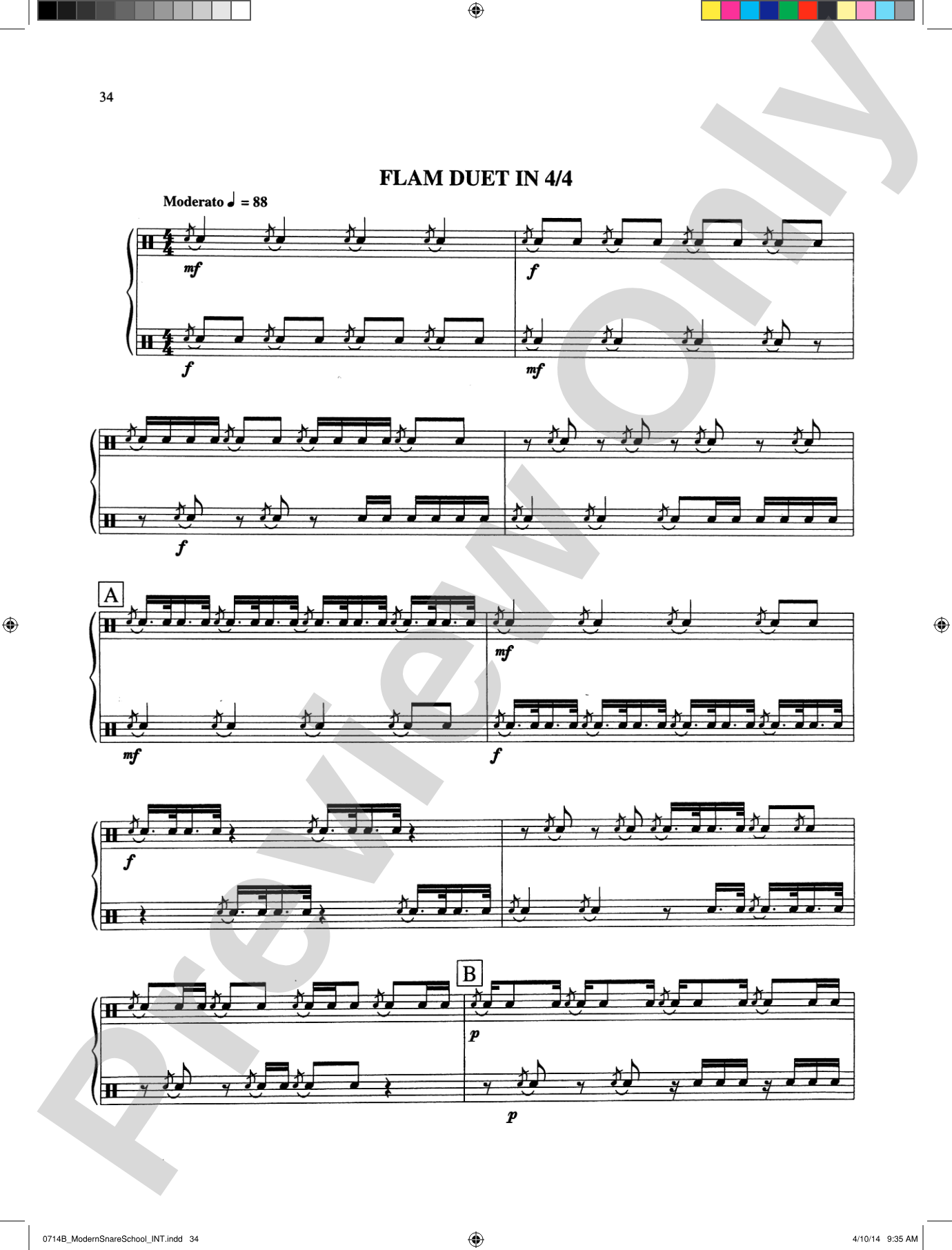 Modern School for Snare Drum: With a Guide Book for the Artist Percussionist---Covering All of the Instruments of the Percussion Family