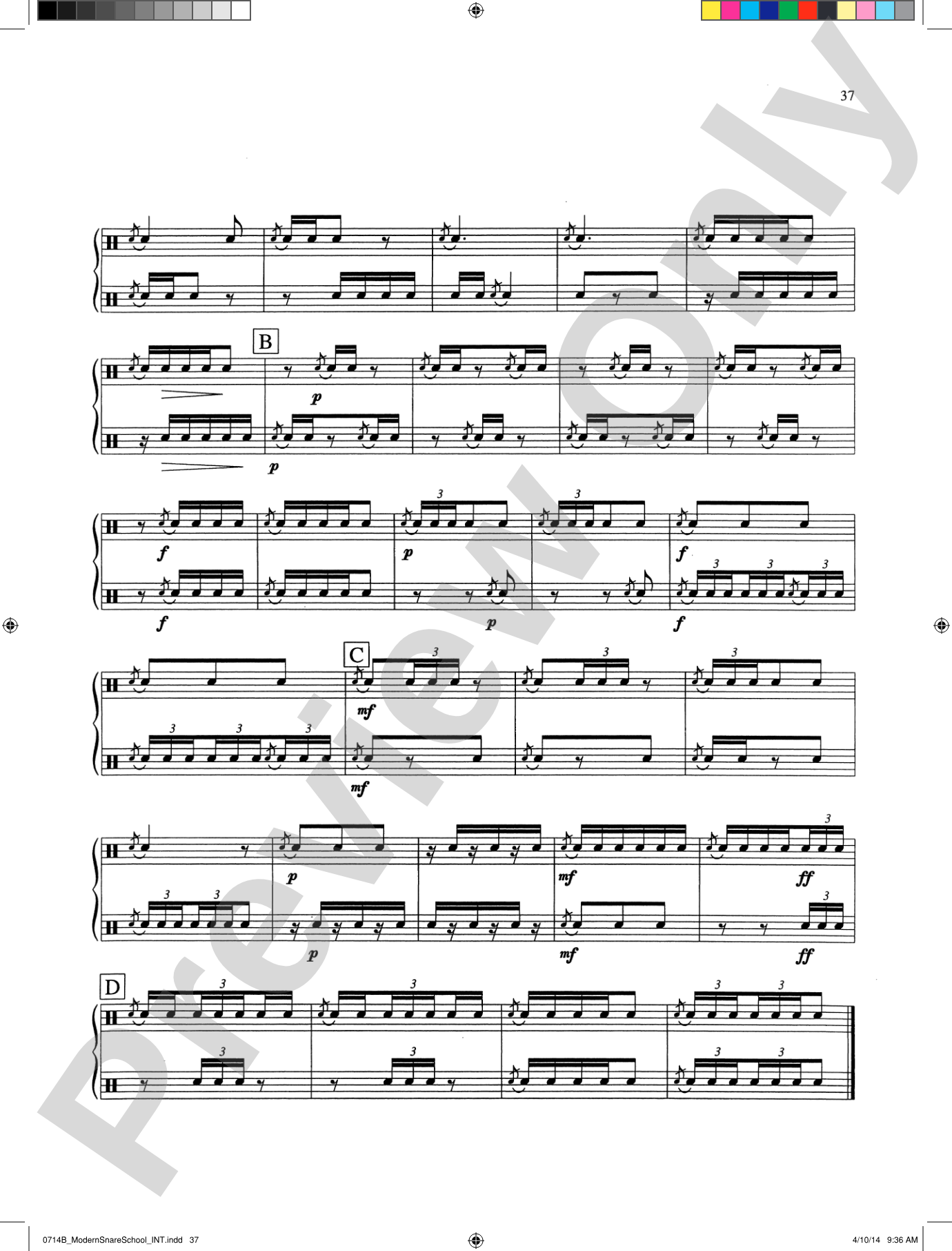 Modern School for Snare Drum: With a Guide Book for the Artist Percussionist---Covering All of the Instruments of the Percussion Family