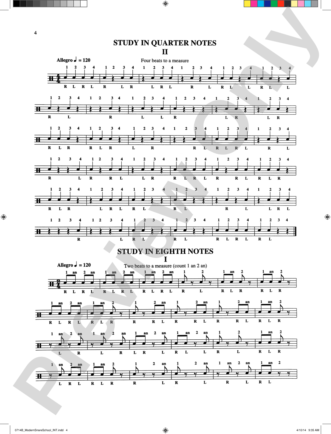 Modern School for Snare Drum: With a Guide Book for the Artist Percussionist---Covering All of the Instruments of the Percussion Family