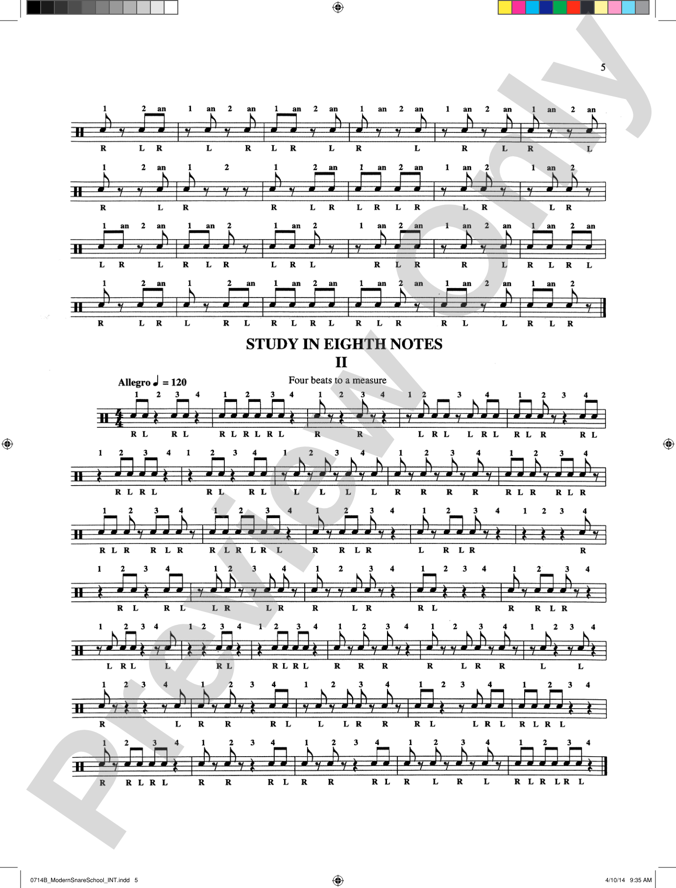 Modern School for Snare Drum: With a Guide Book for the Artist Percussionist---Covering All of the Instruments of the Percussion Family
