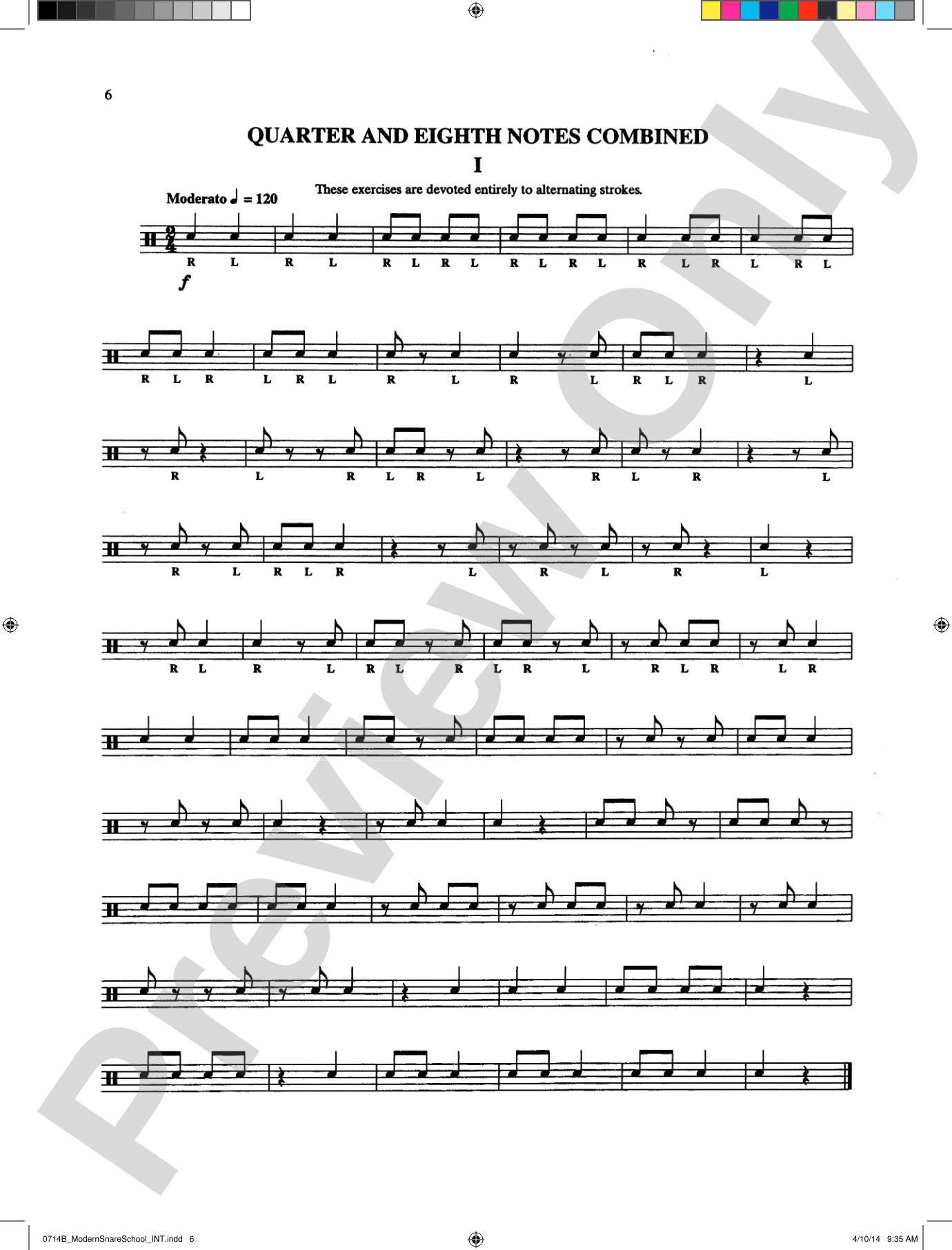 Modern School for Snare Drum: With a Guide Book for the Artist Percussionist---Covering All of the Instruments of the Percussion Family