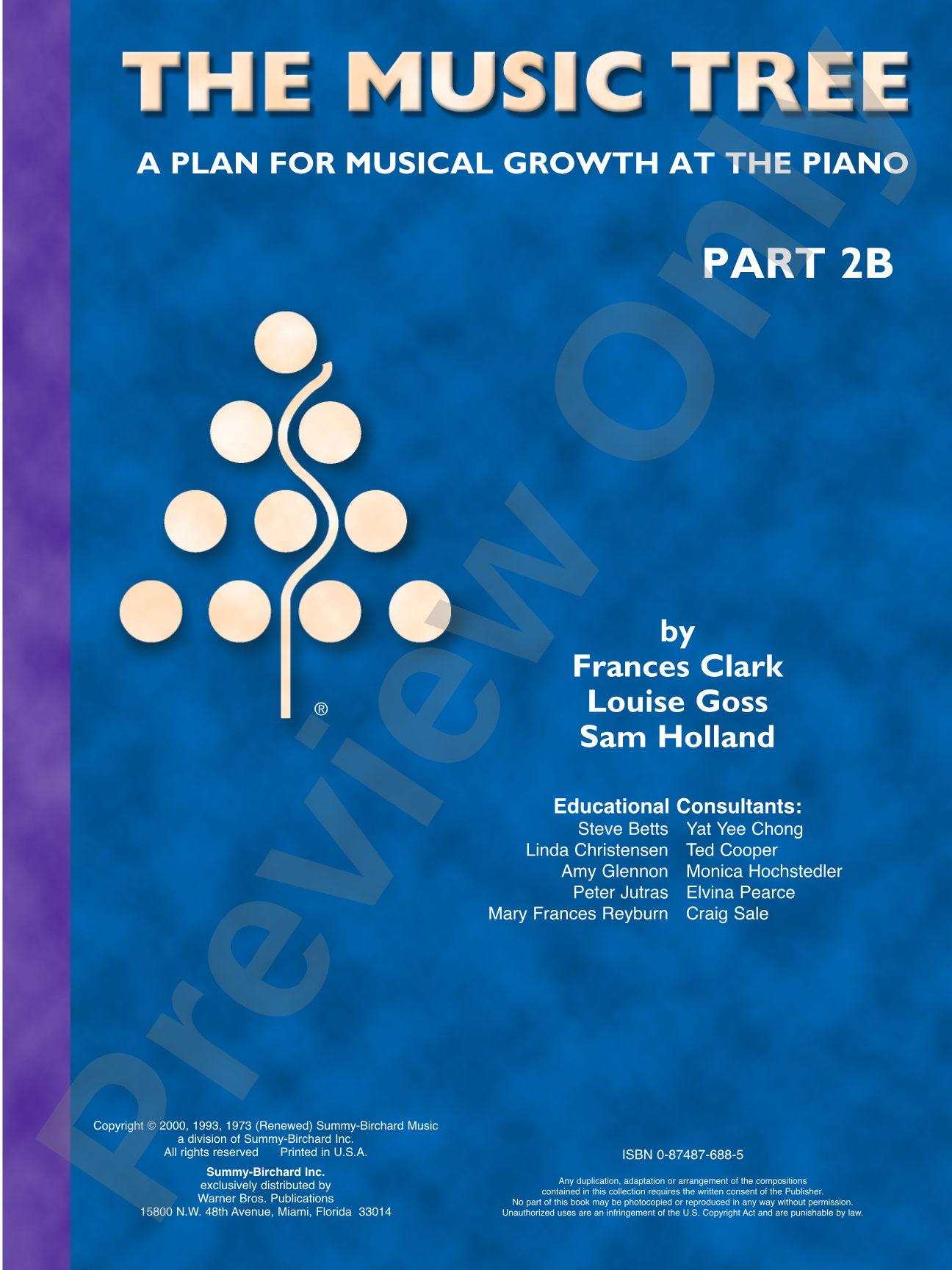 The Music Tree: English Edition Student's Book, Part 2B: A Plan for Musical Growth at the Piano: Piano