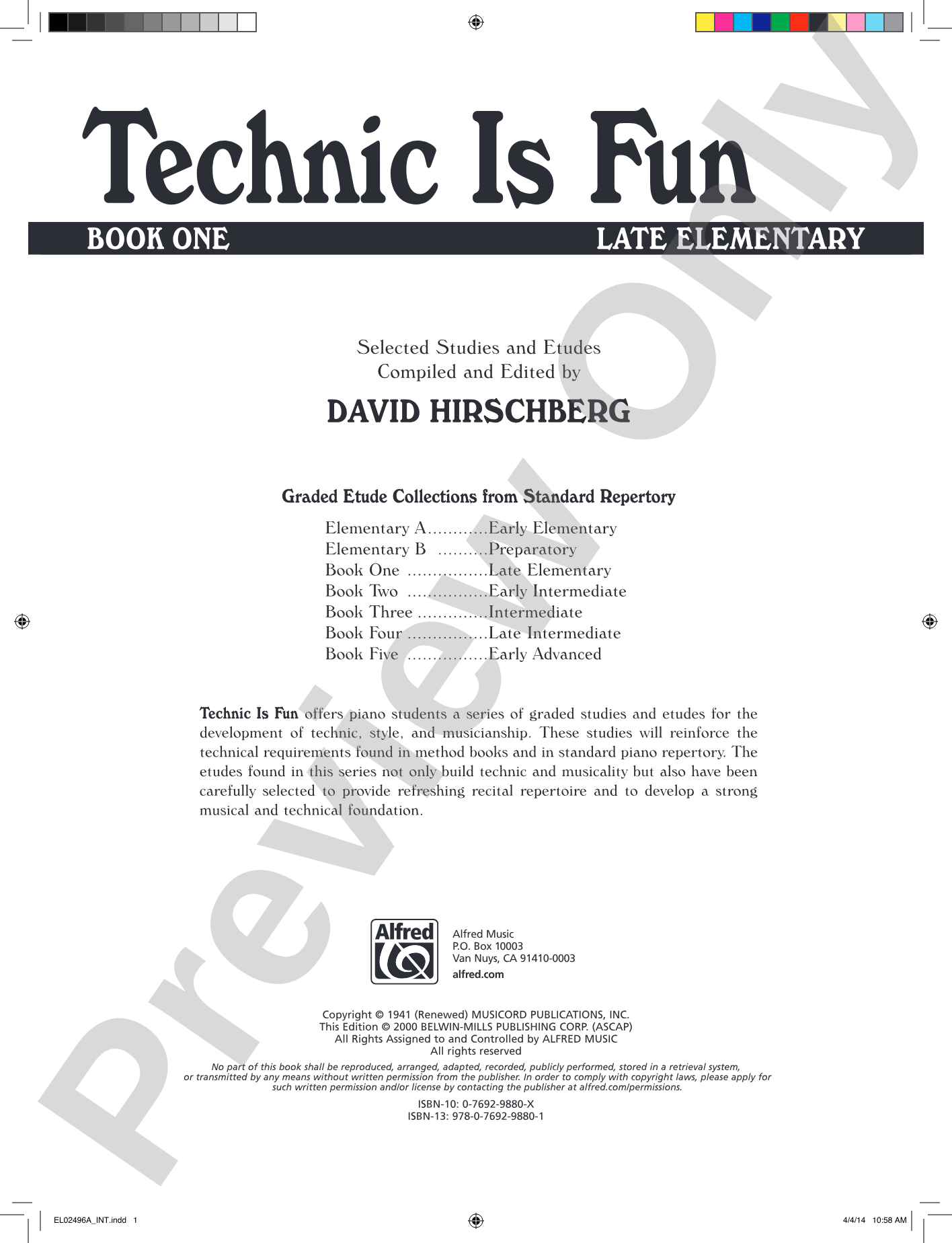Technic Is Fun, Book 1: Piano