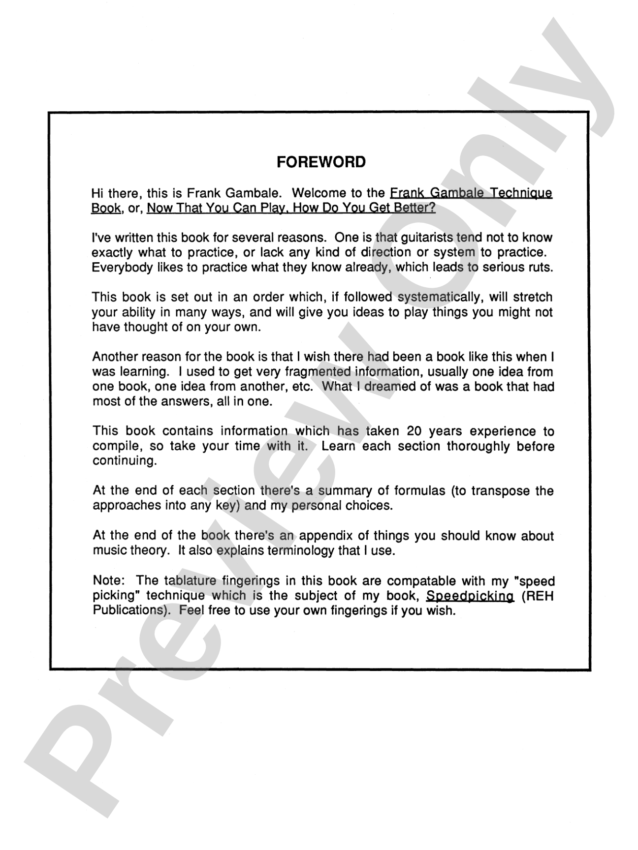 The Frank Gambale Technique Book I: The Essential Soloing Theory Course for All Guitarists