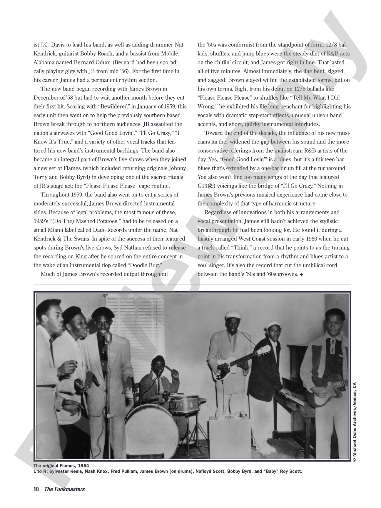 The Funkmasters: The Great James Brown Rhythm Sections 1960--1973: For Guitar, Bass, and Drums