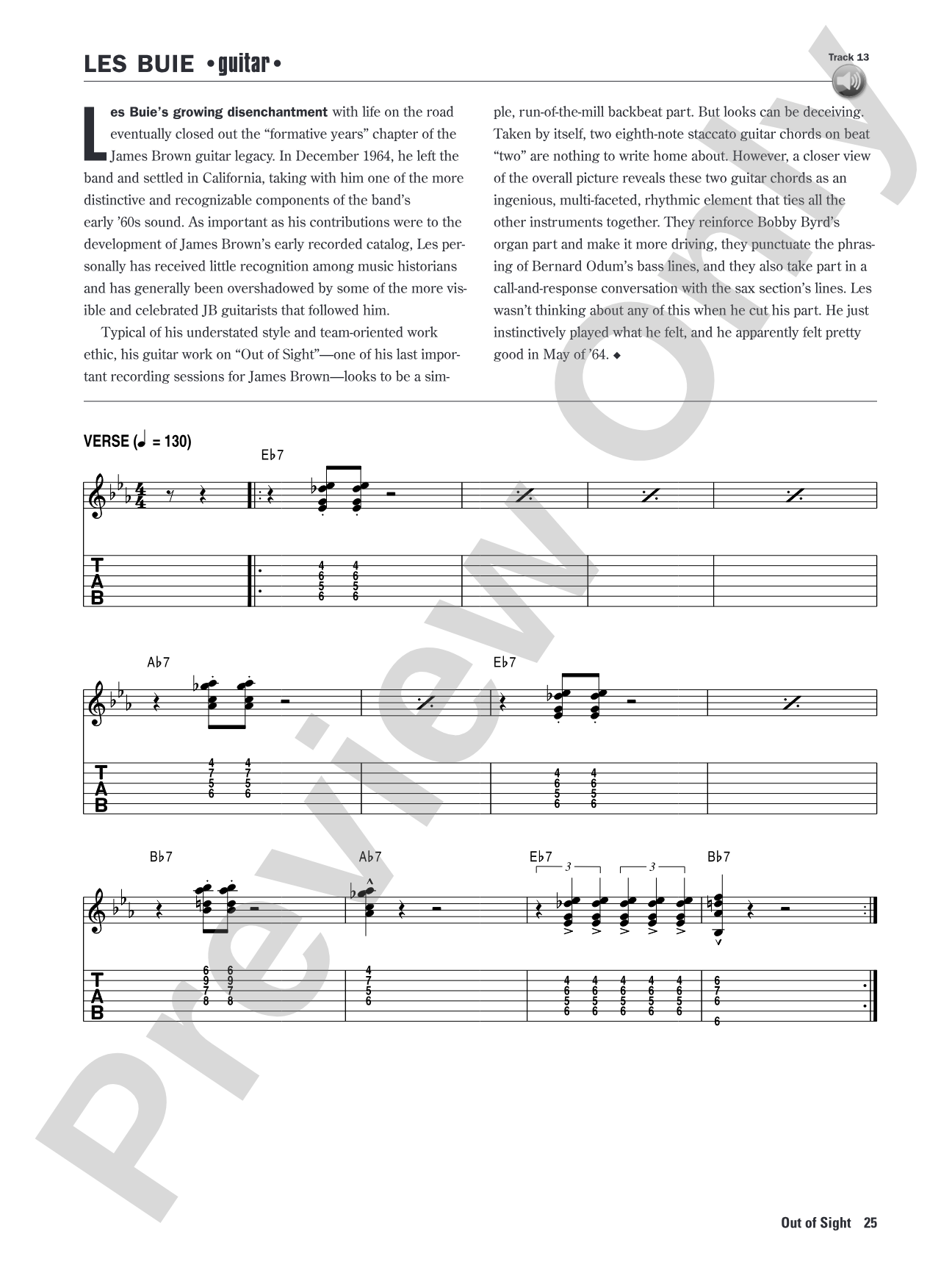 The Funkmasters: The Great James Brown Rhythm Sections 1960--1973: For Guitar, Bass, and Drums