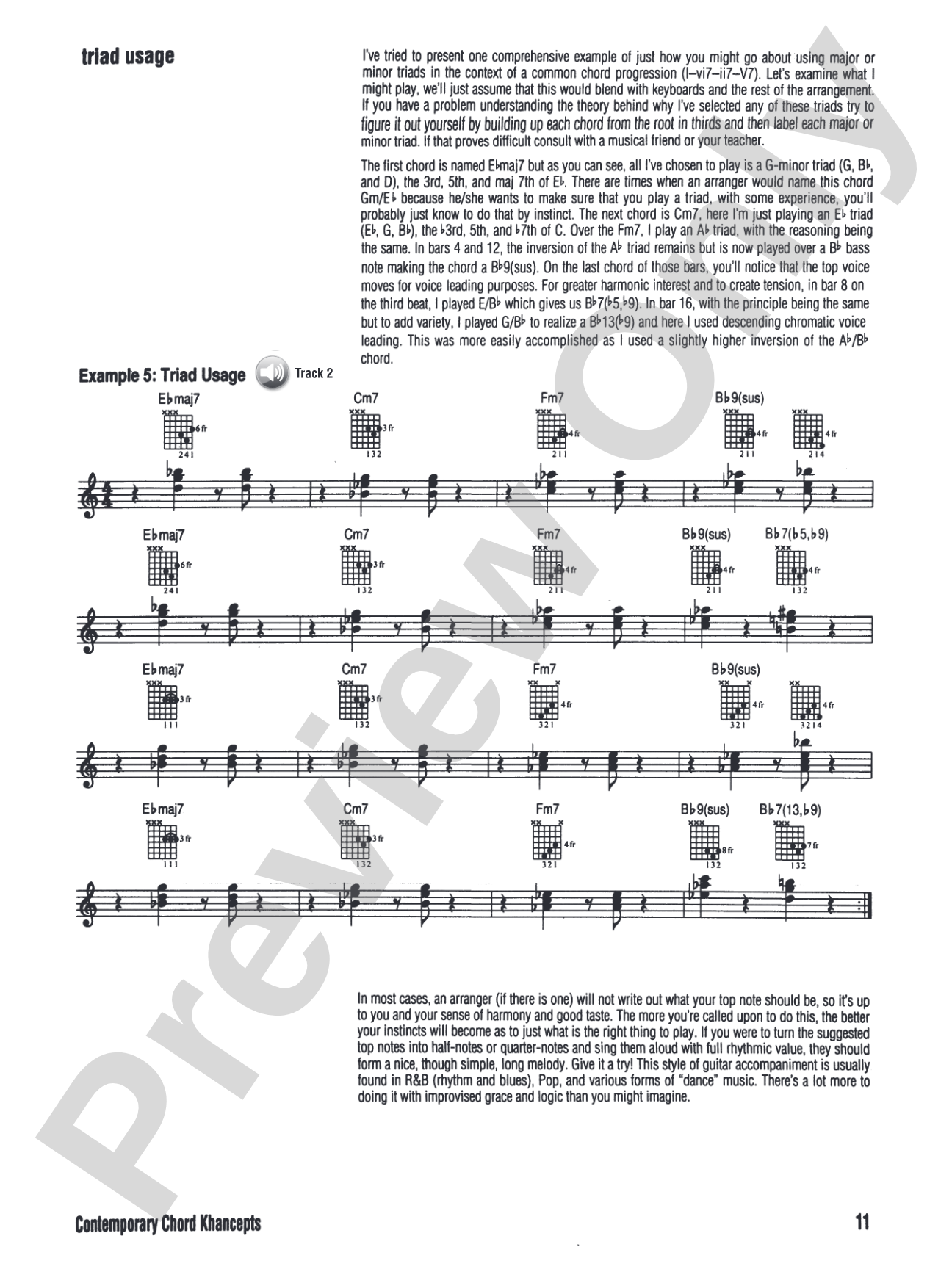Contemporary Chord Khancepts