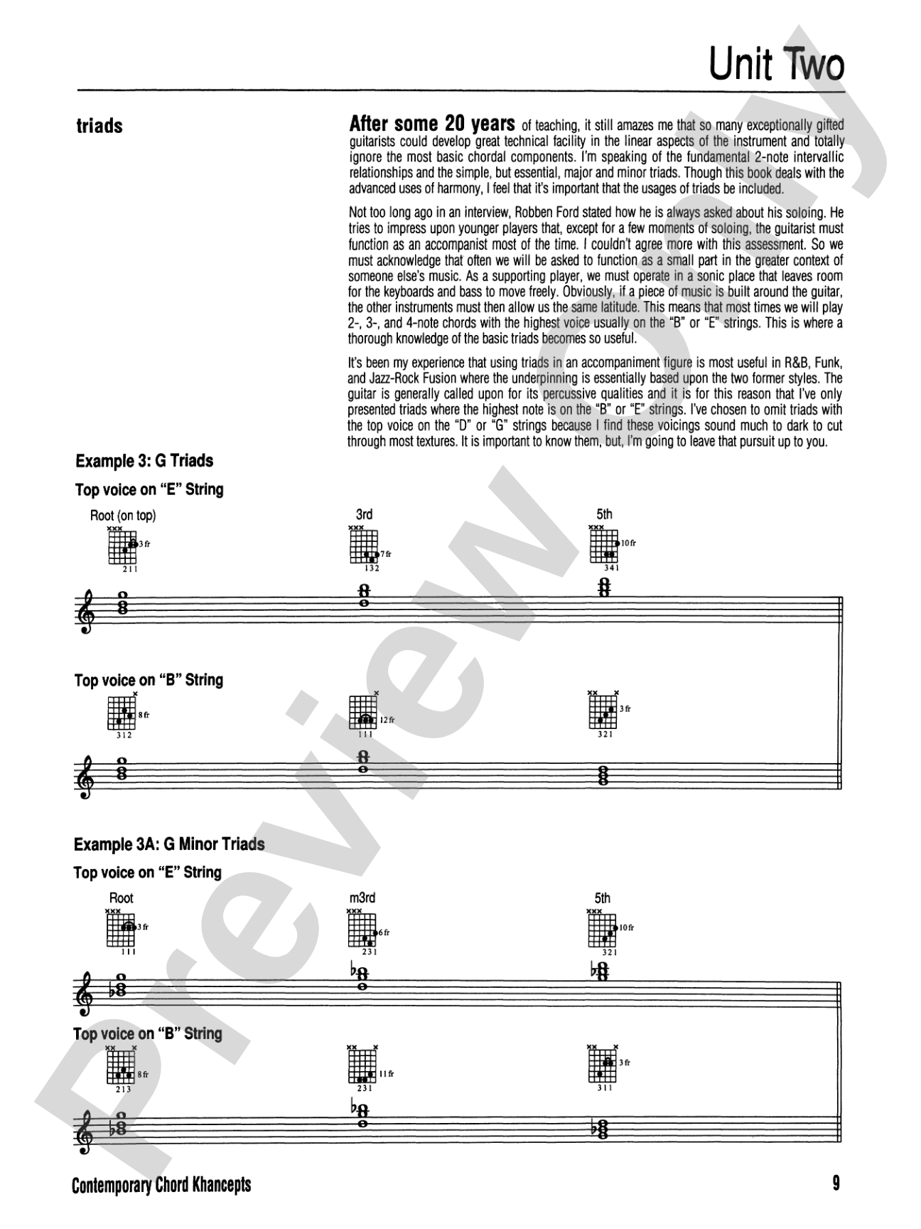 Contemporary Chord Khancepts