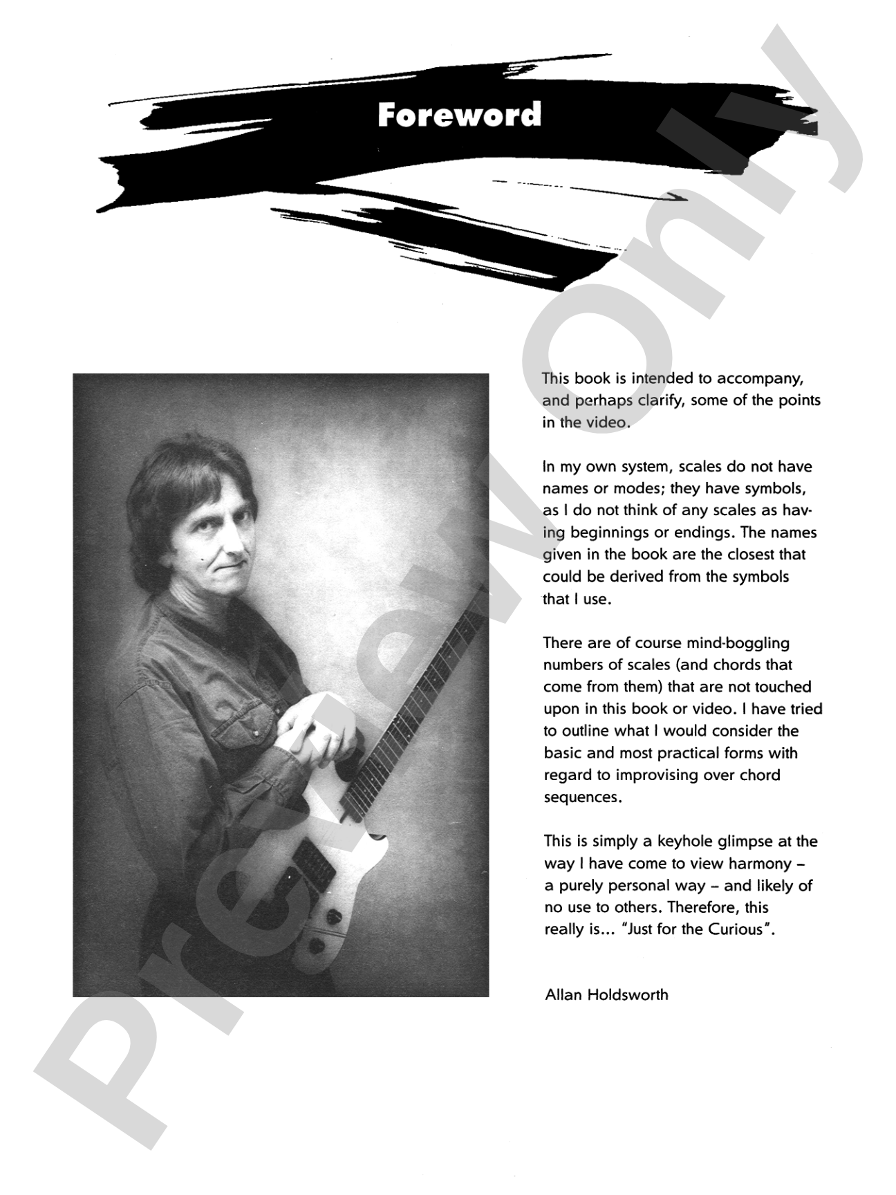 Allan Holdsworth: Just for the Curious
