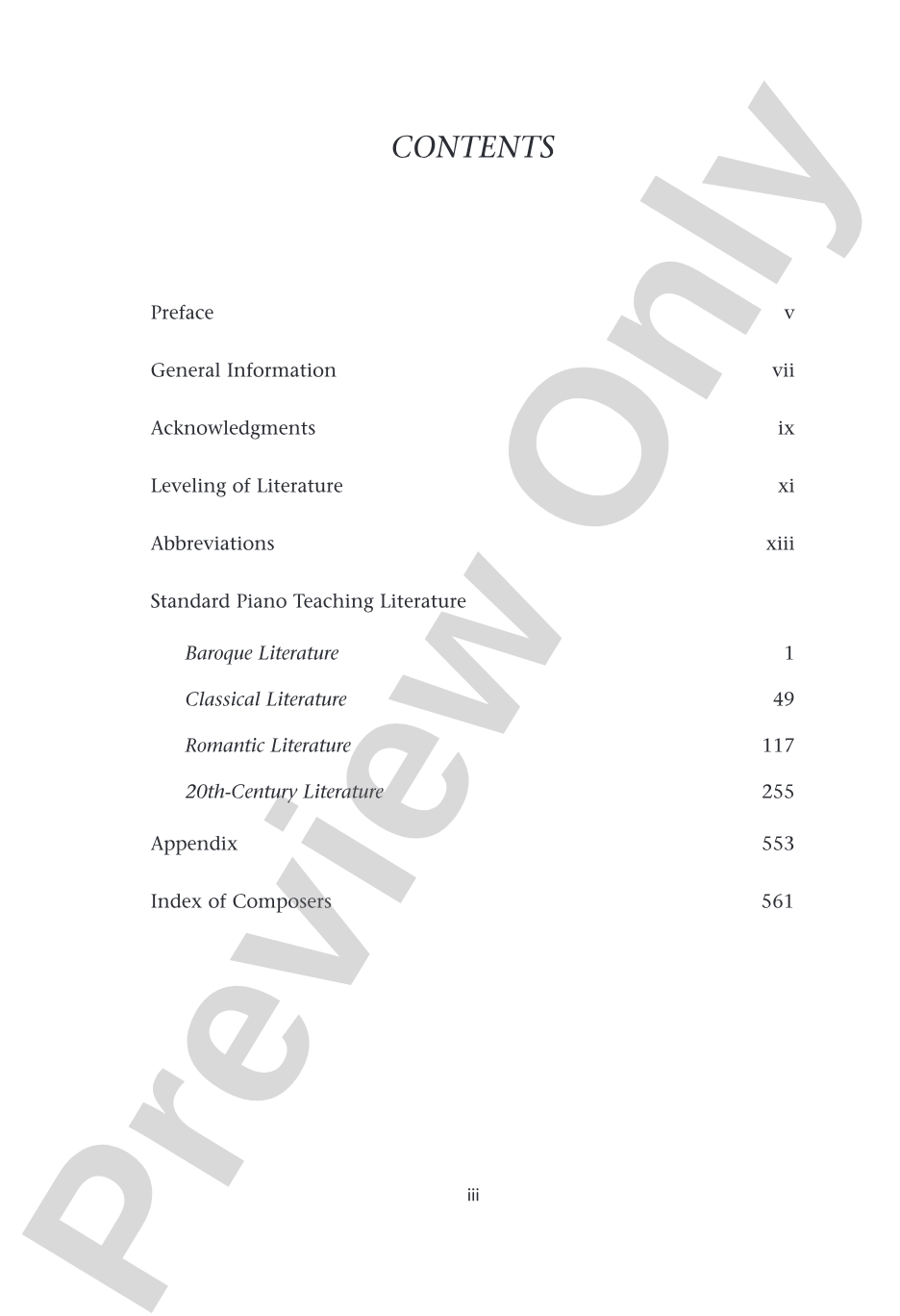 Pianists Guide to Standard Teaching and Performance Literature: Piano