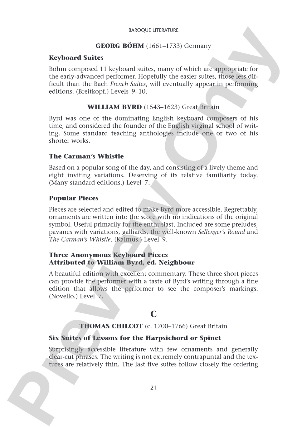 Pianists Guide to Standard Teaching and Performance Literature: Piano