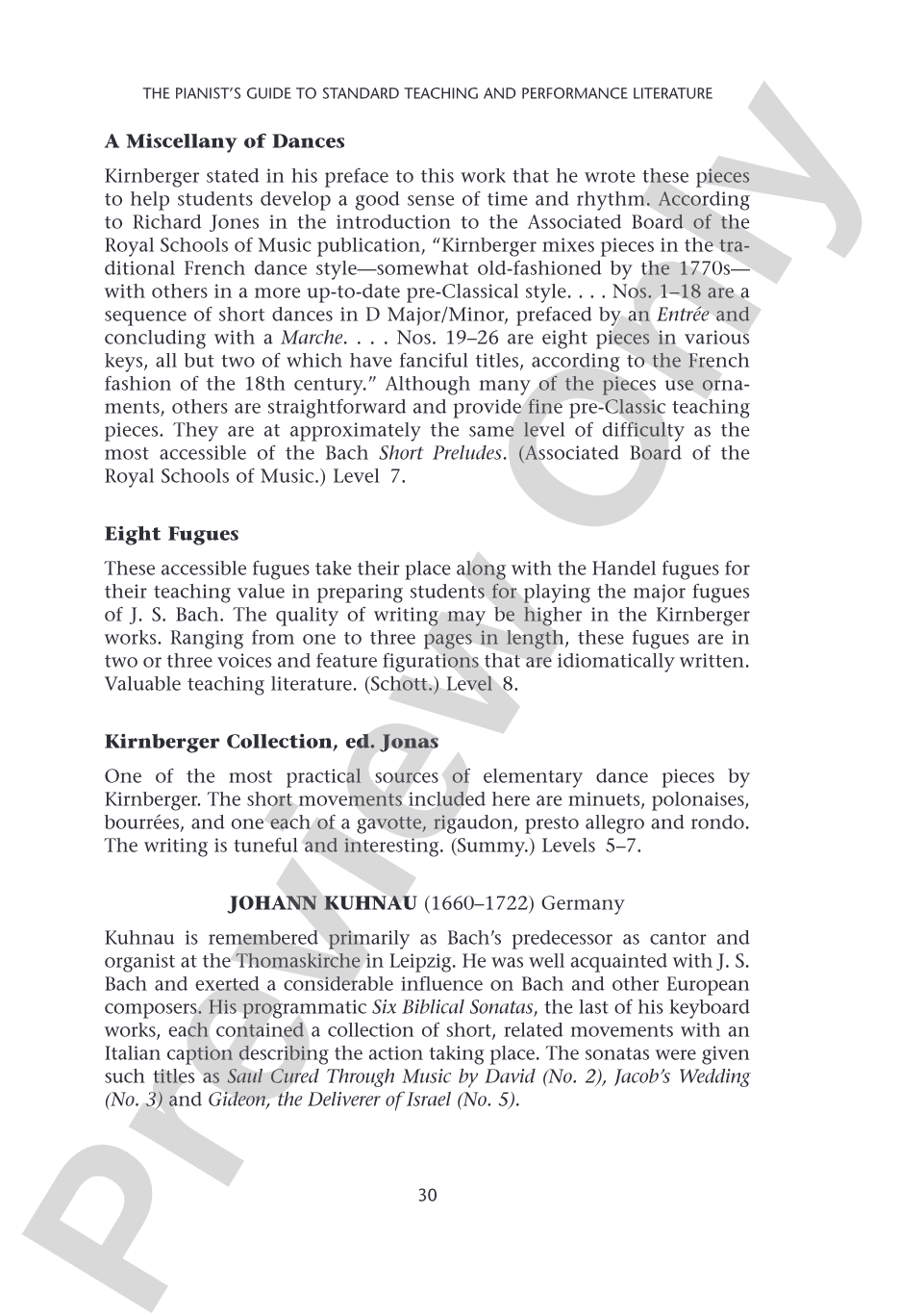 Pianists Guide to Standard Teaching and Performance Literature: Piano