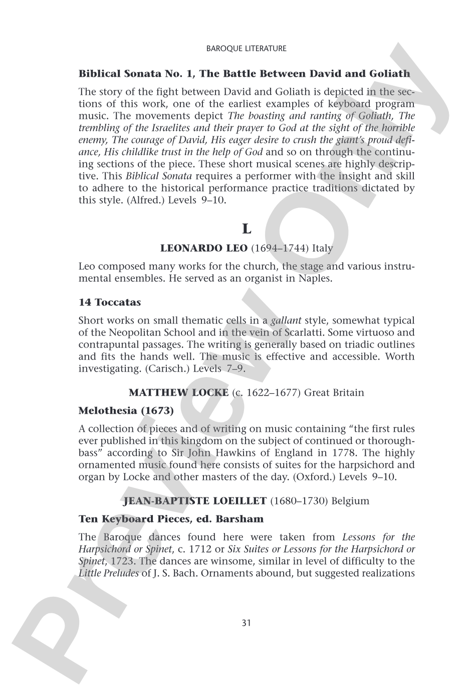 Pianists Guide to Standard Teaching and Performance Literature: Piano