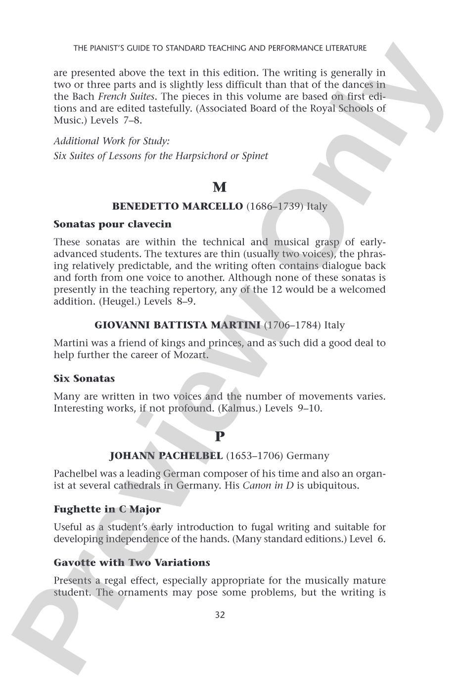 Pianists Guide to Standard Teaching and Performance Literature: Piano