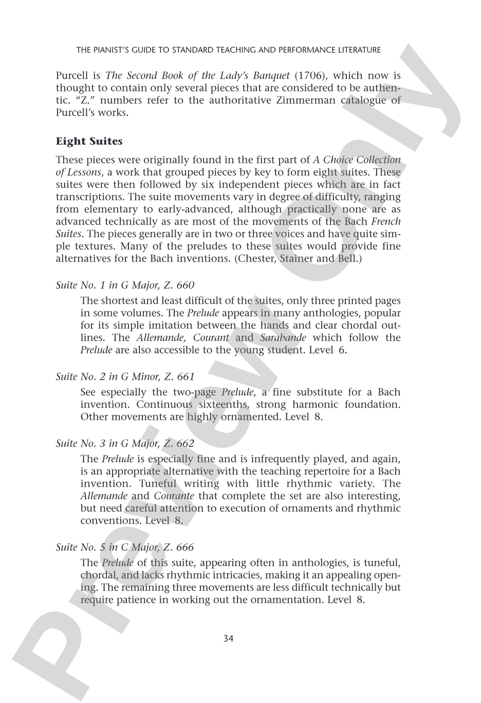 Pianists Guide to Standard Teaching and Performance Literature: Piano