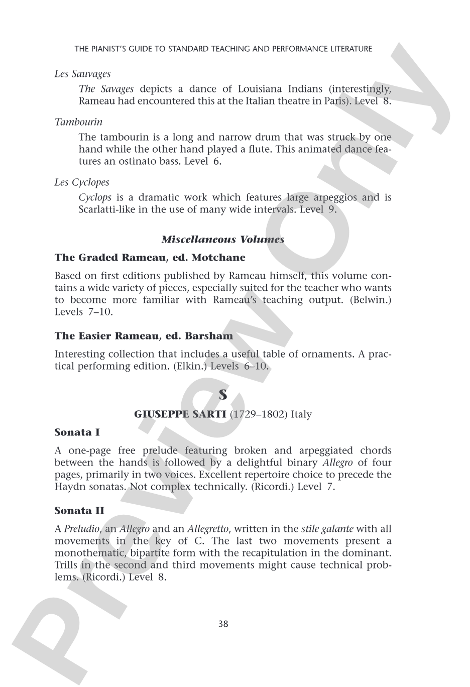 Pianists Guide to Standard Teaching and Performance Literature: Piano