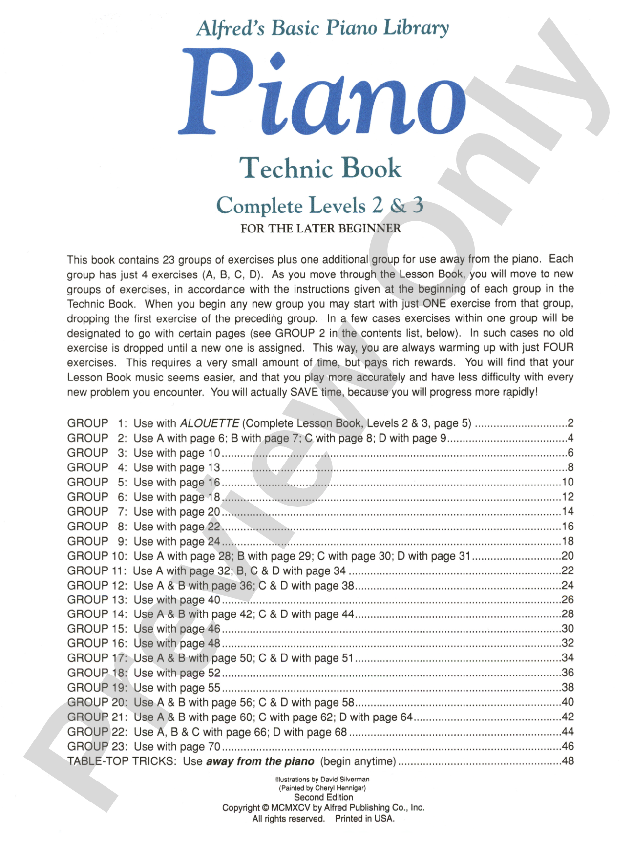 Alfred's Basic Piano Library: Technic Book Complete 2 & 3: For the Later Beginner: Piano