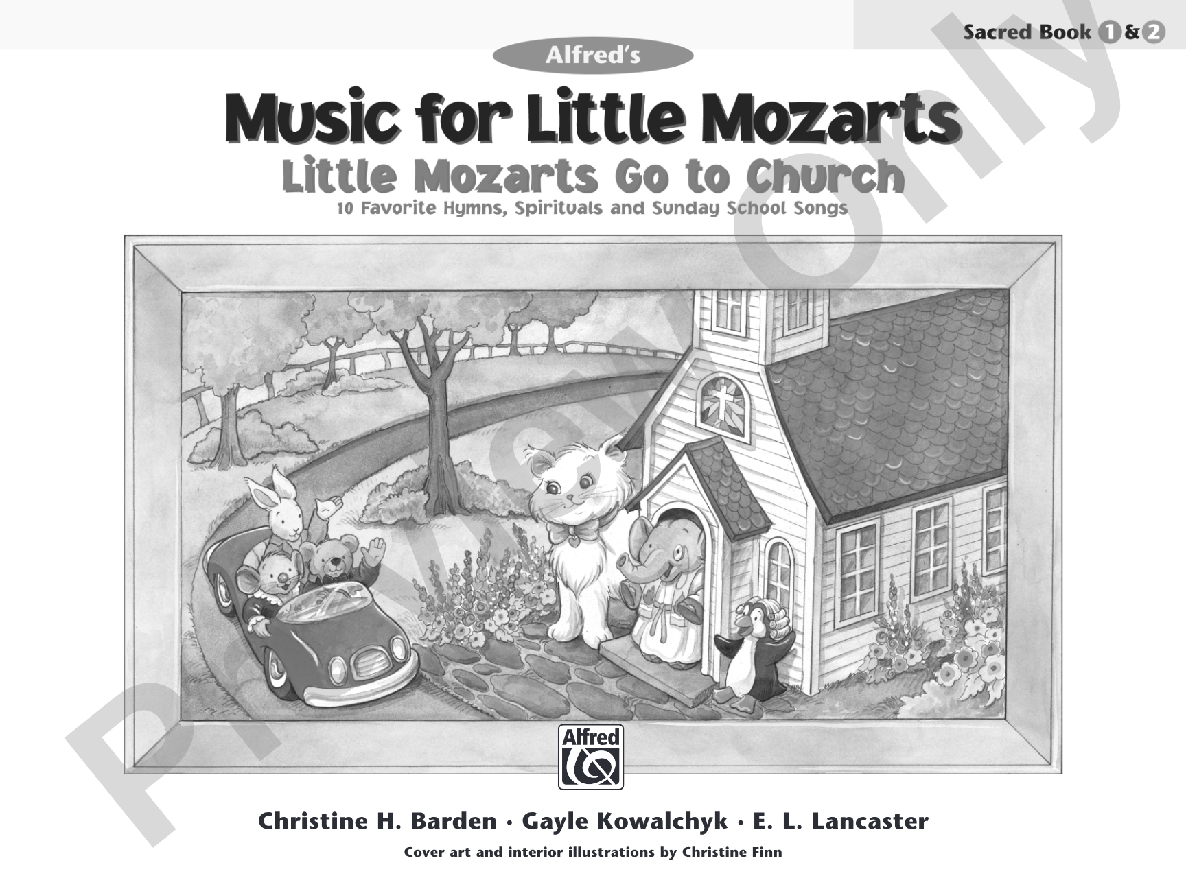 Music for Little Mozarts: Little Mozarts Go to Church, Sacred Book 1 & 2: 10 Favorite Hymns, Spirituals and Sunday School Songs: Piano