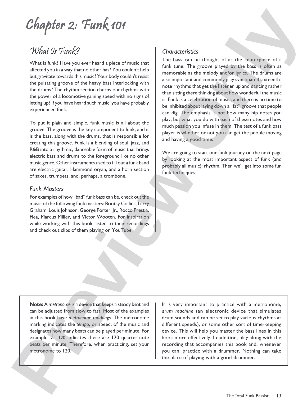 The Total Funk Bassist: A Fun and Comprehensive Overview of Funk Bass Playing