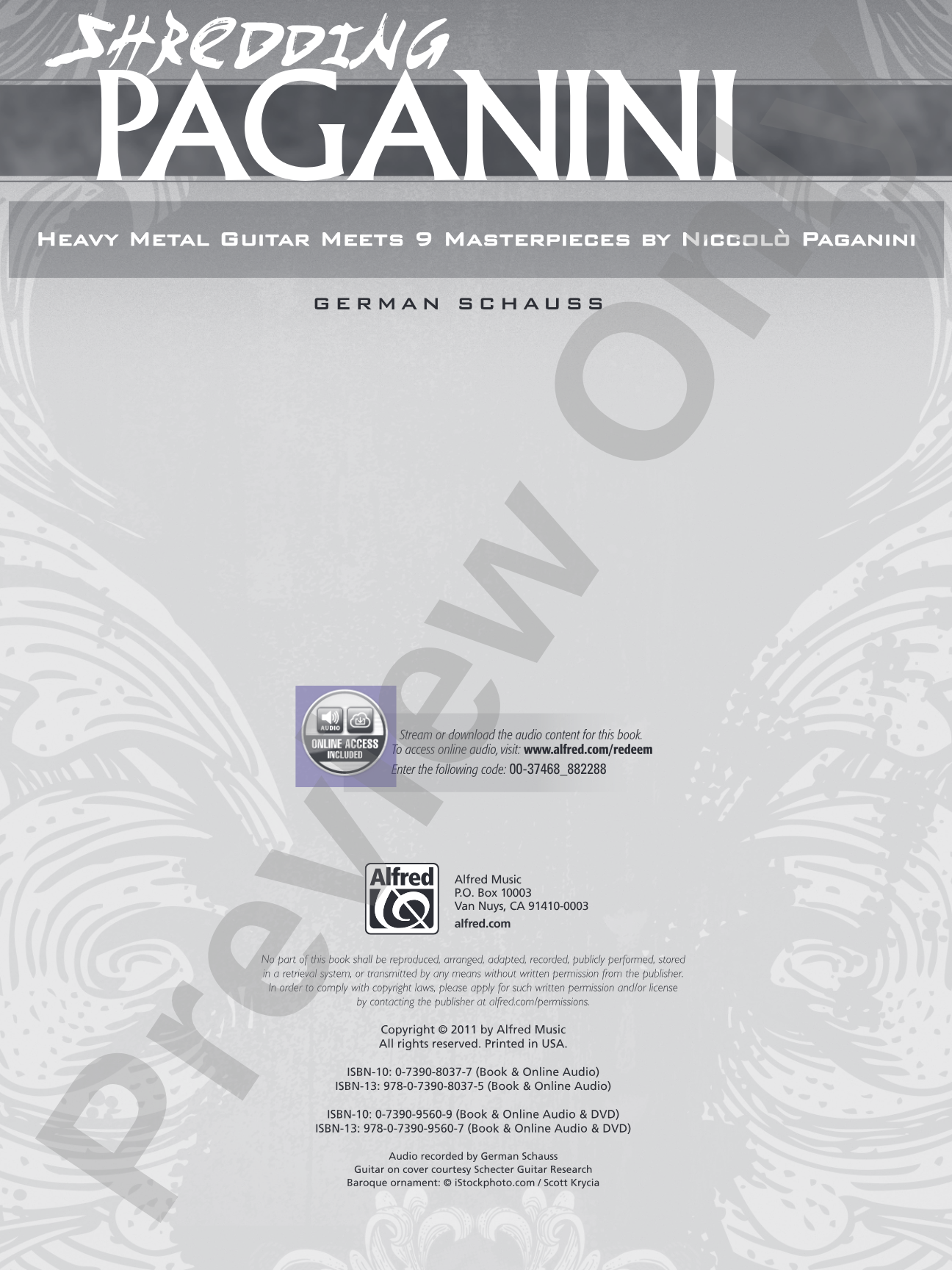 Shredding Paganini: Heavy Metal Guitar Meets 9 Masterpieces by Niccolo Paganini