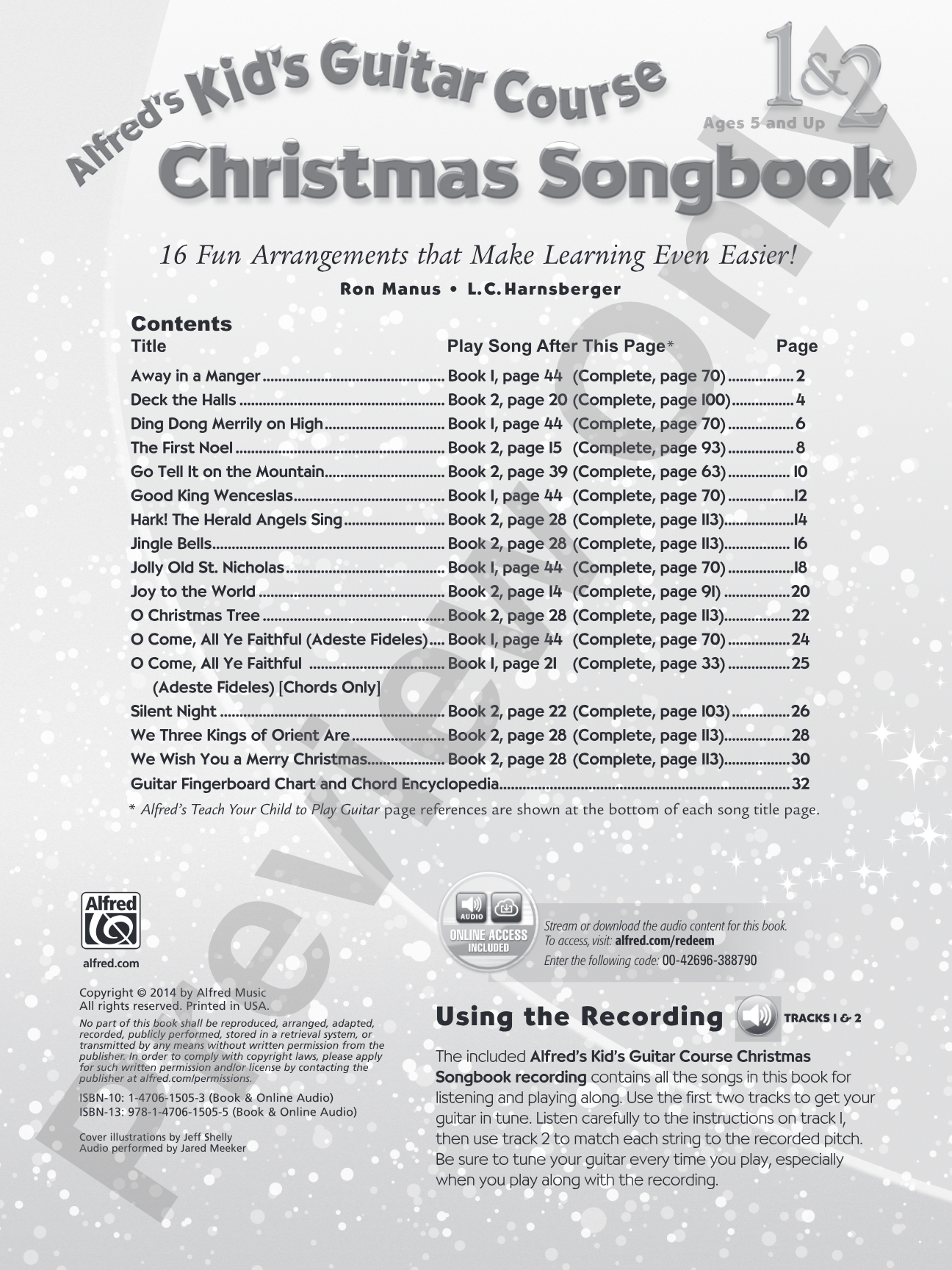 Alfred's Kid's Guitar Course Christmas Songbook 1 & 2: 15 Fun Arrangements That Make Learning Even Easier!