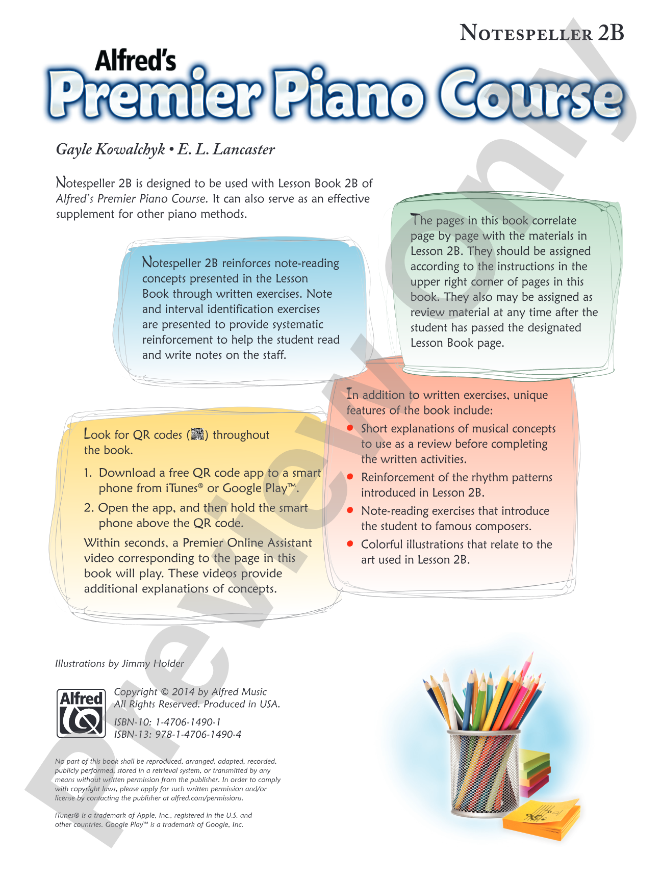 Premier Piano Course, Notespeller 2B: Piano