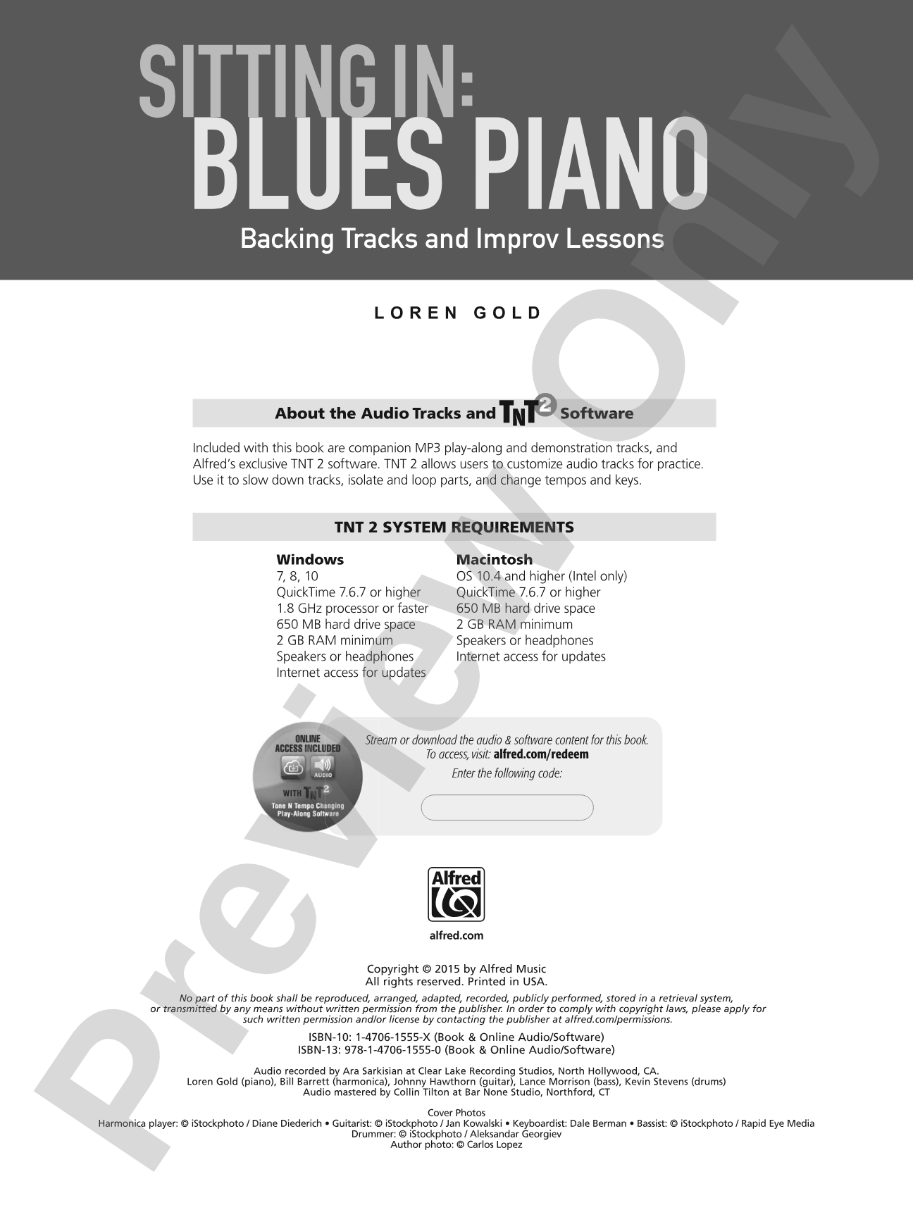 Sitting In: Blues Piano: Backing Tracks and Improv Lessons: Piano