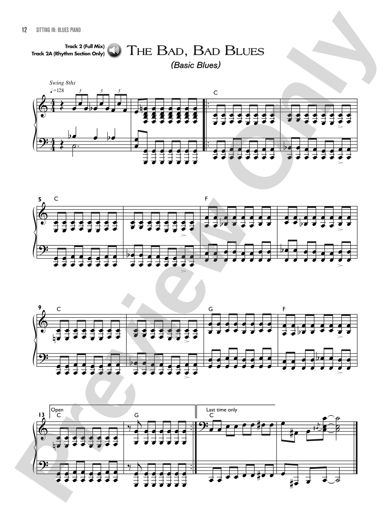 Sitting In: Blues Piano: Backing Tracks and Improv Lessons: Piano